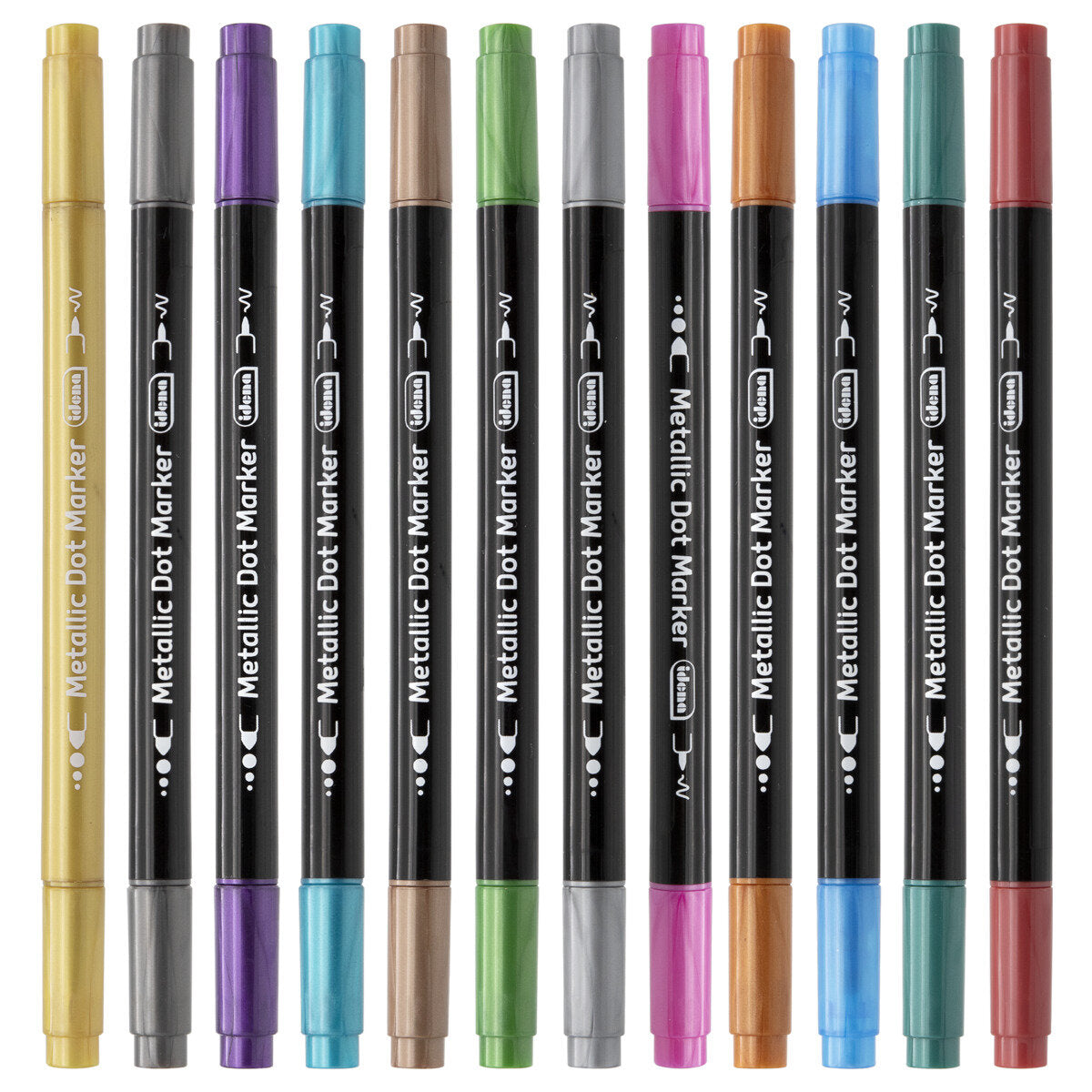 Idena Metallic Dot Marker DUO 12 Farben