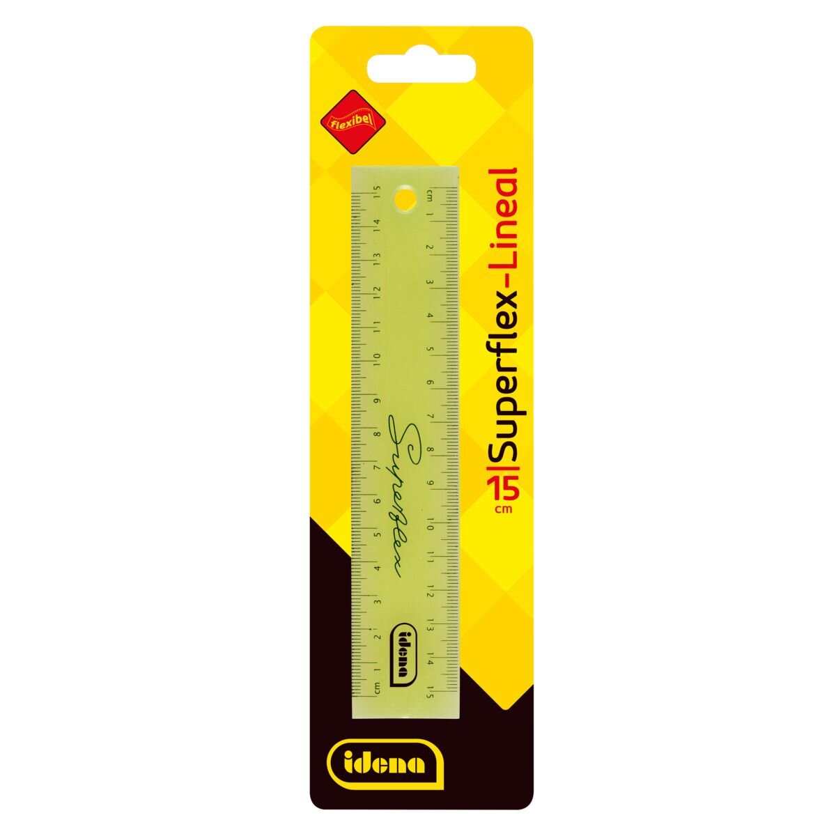 Idena Superflex Lineal 15 cm, 1 Stück, 4-fach sortiert