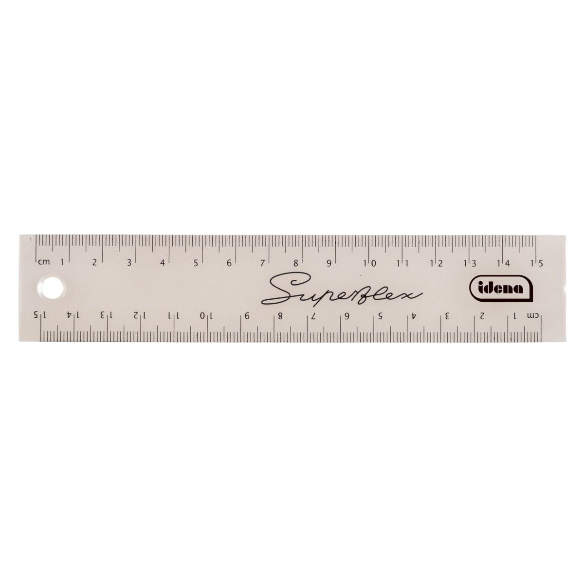 Idena Superflex Lineal 15 cm, 1 Stück, 4-fach sortiert