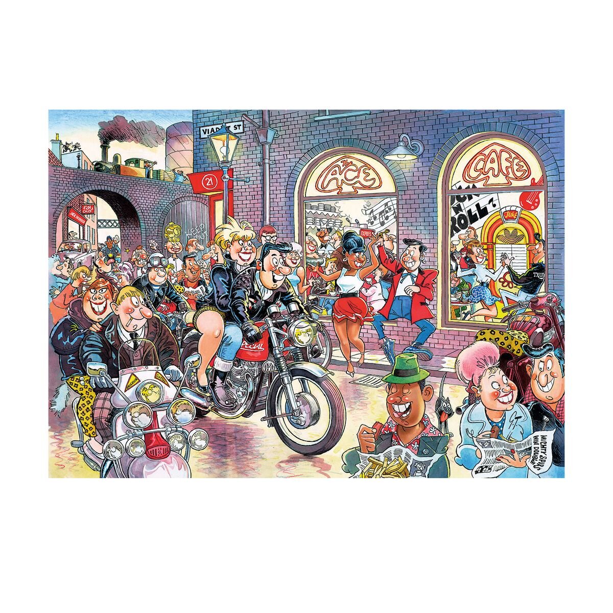 Jumbo Spiele Puzzle - Wasgij Retro Destiny 7: Rock around the Clock! 1000 Teile