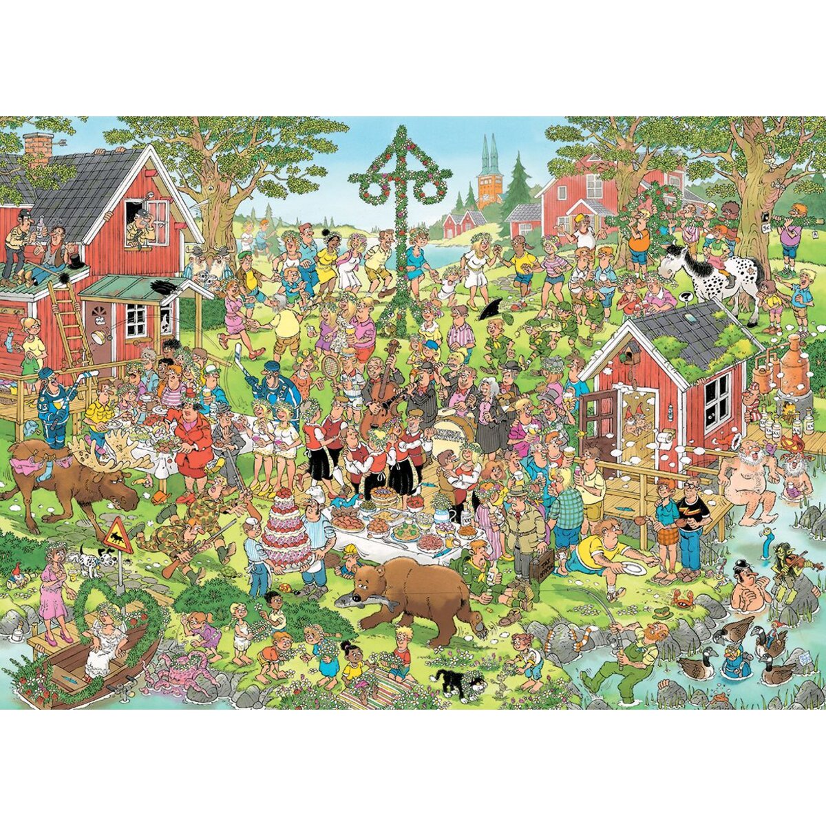 Jumbo Spiele Puzzle - Jan van Haasteren: Mittsommerfestival, 1000 Teile