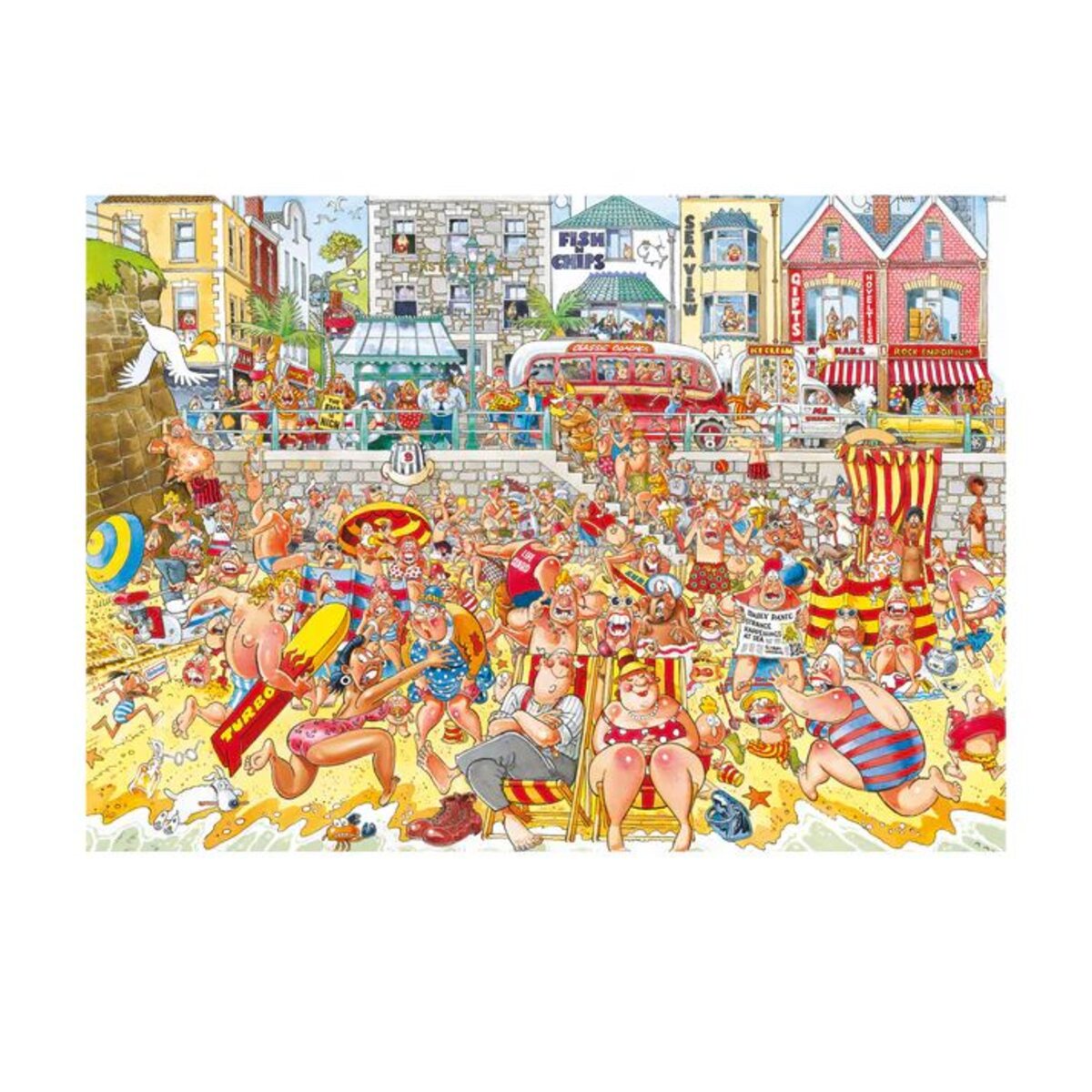 Jumbo Spiele Puzzle - Wasgij Retro Original 8: High Tide! 1000 Teile