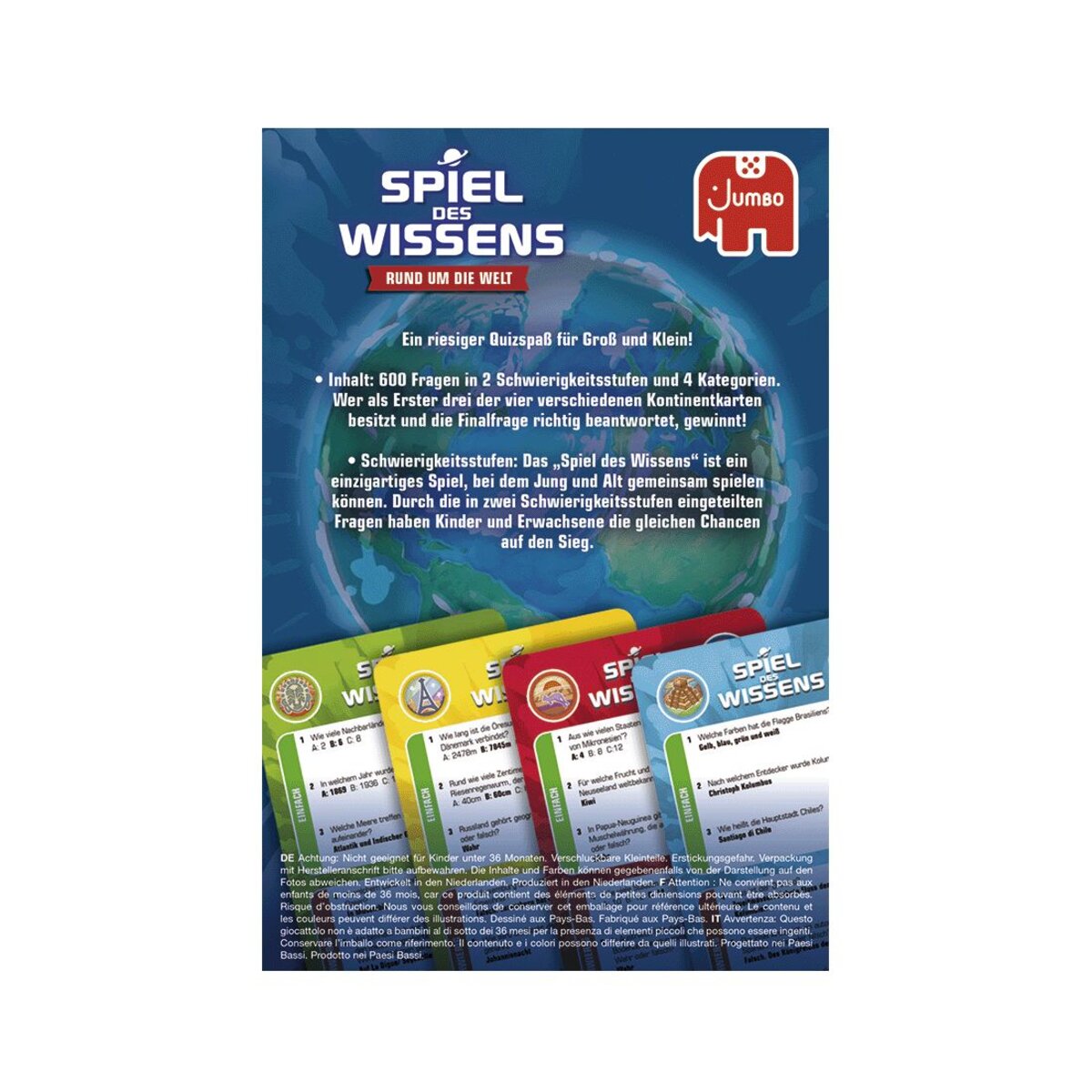 Jumbo Spiele Spiel des Wissens - Rund um die Welt Kartenspiel