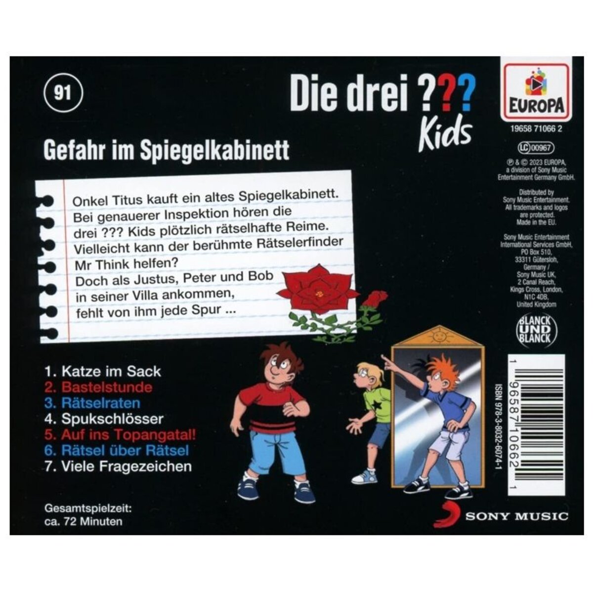KOSMOS CD Die drei ??? Kids 91 - Gefahr im Spiegelkabinett