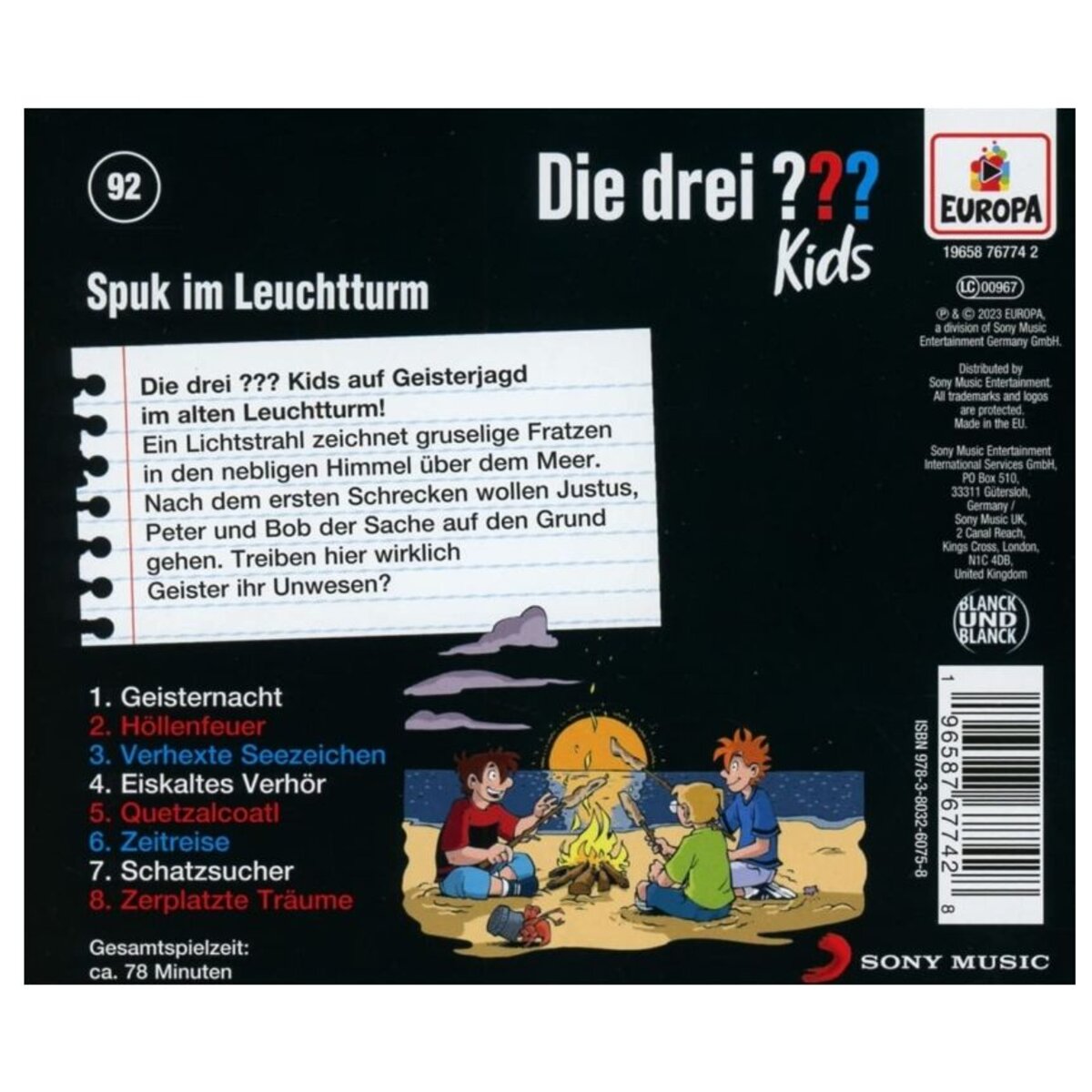 KOSMOS CD Die drei ??? Kids 92 - Spuk im Leuchtturm