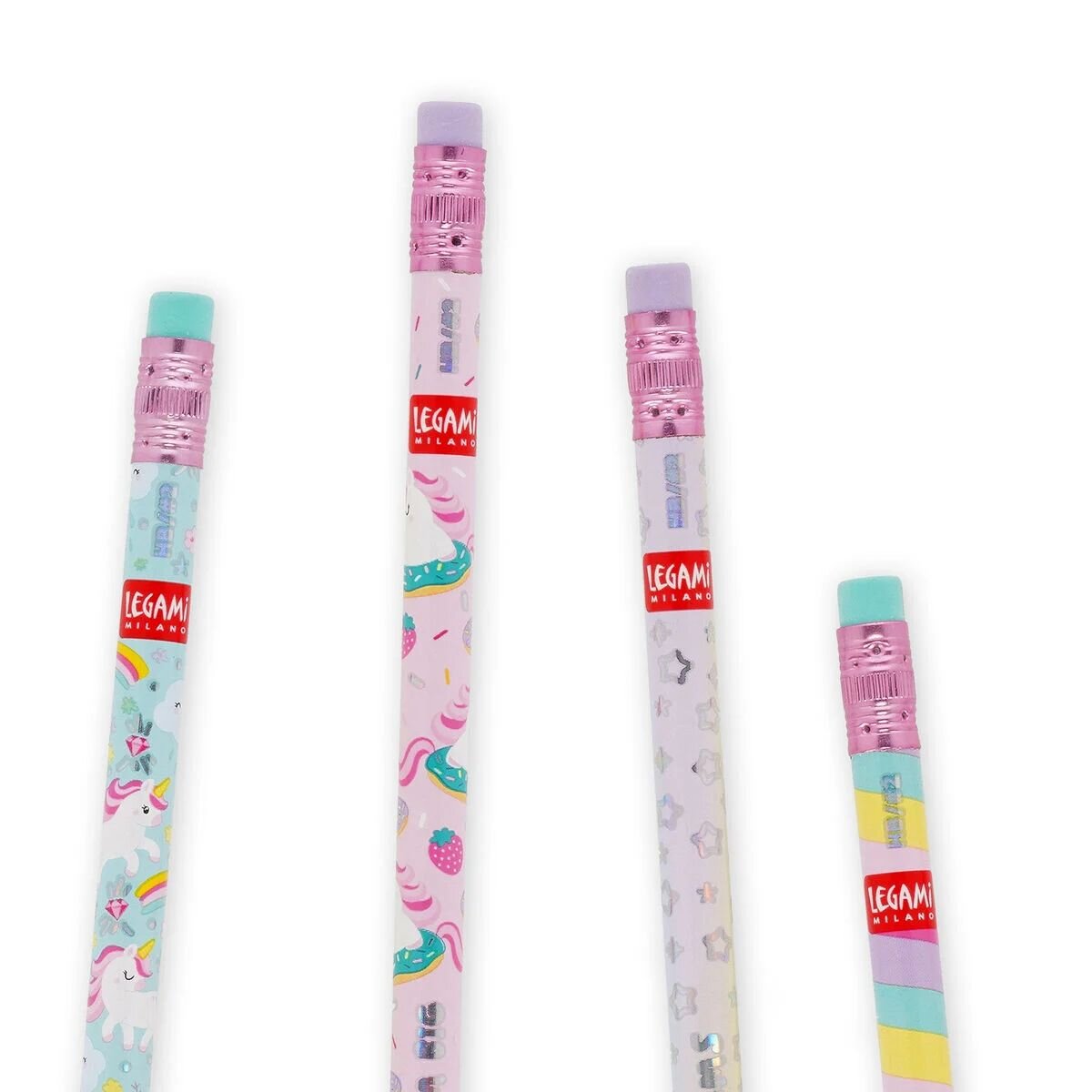 Legami 4er-Set duftende HB-Bleistifte - Smelling Good! Einhorn