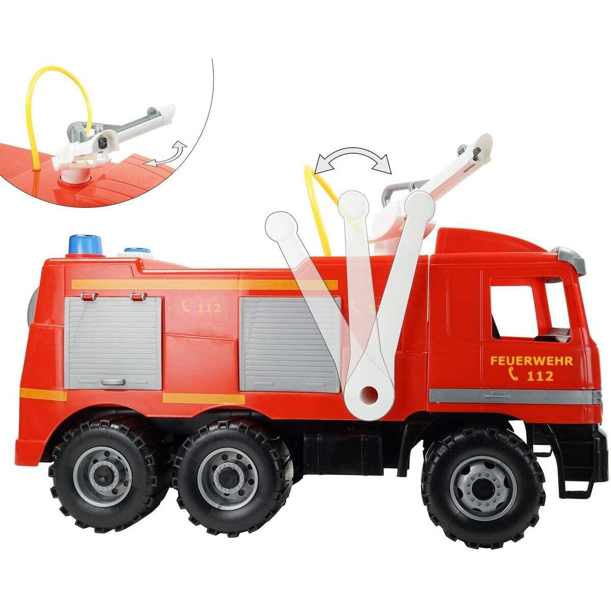 LENA® Feuerwehr, 65cm lang, max 50kg, Wassertank 1,5L