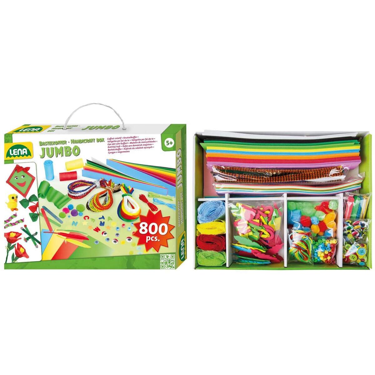 LENA® Jumbo Bastelkoffer, 800 Teile
