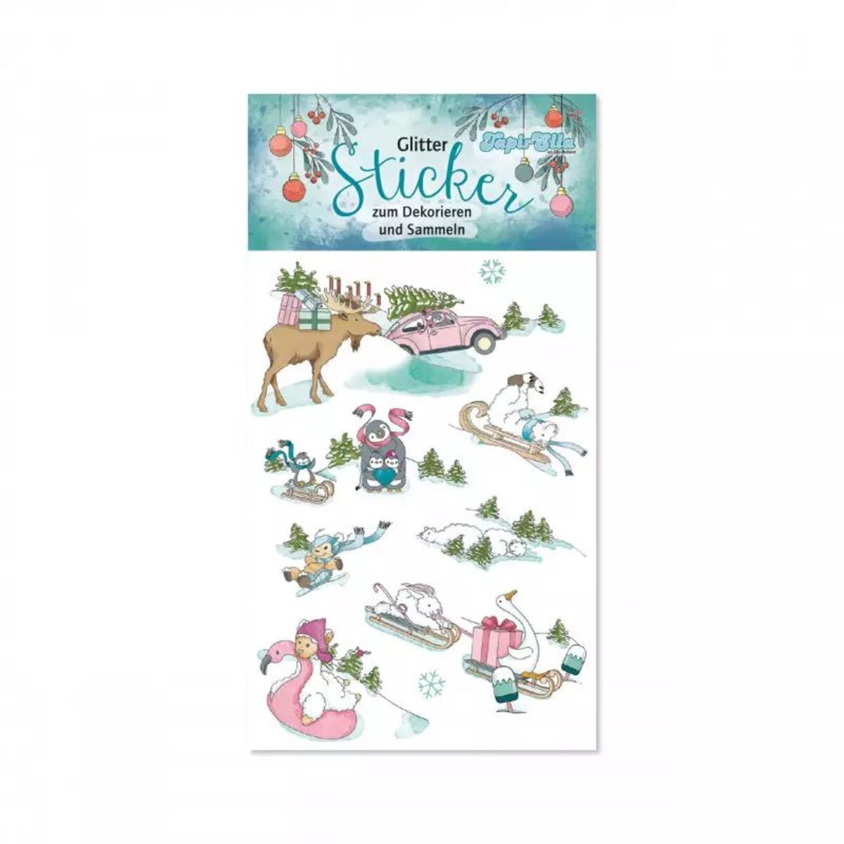 Lutz Mauder TapirElla Glitter-Sticker, Weihnachten 3