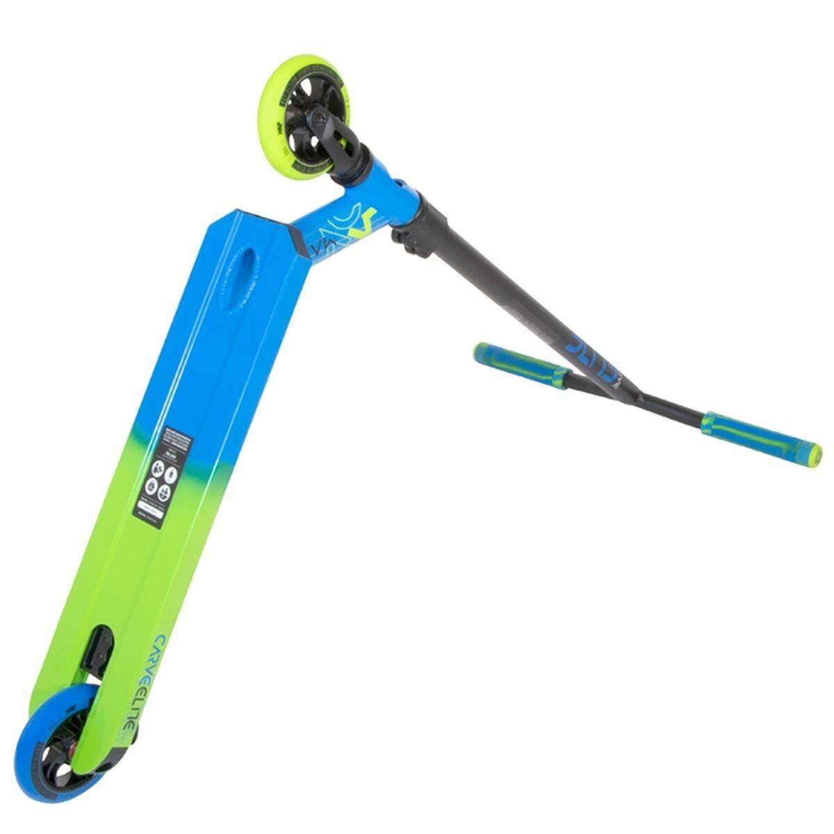Madd Gear Carve Elite Freestyle Stunt Scooter Roller, blau grün