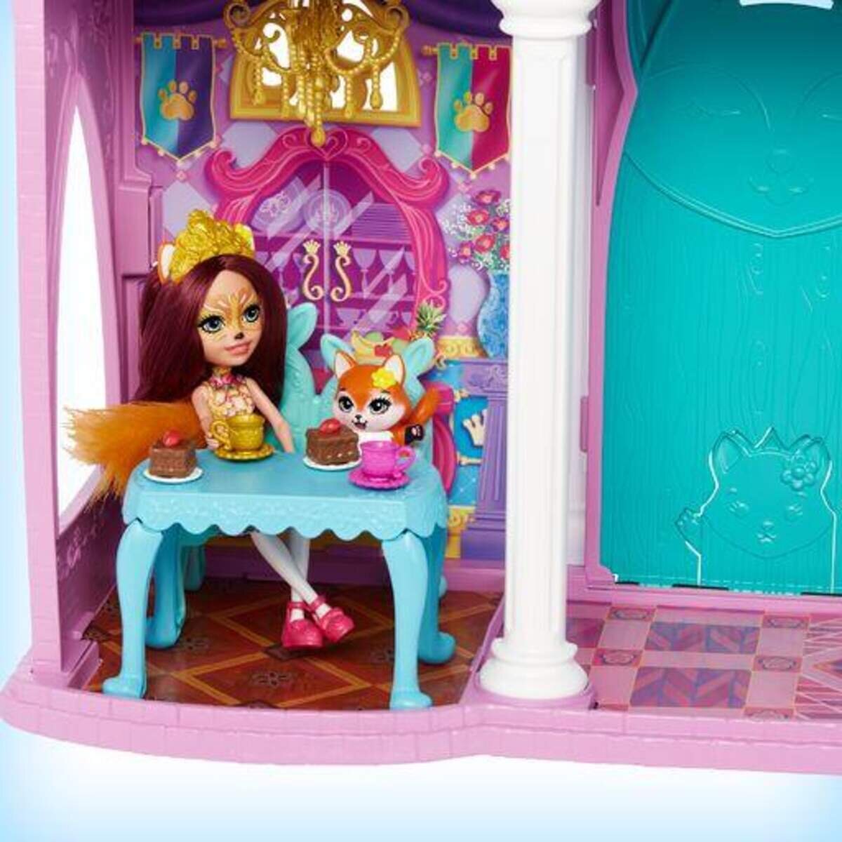 Mattel Enchantimals Royals Ballzauber Schloss mit Felicity Fox Puppe & Flick Tierfigur