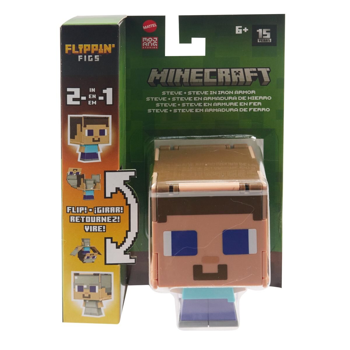 Mattel Minecraft Flippin' Figure Sortiment, 1 Stück, sortiert
