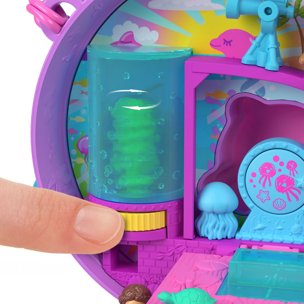 Mattel Polly Pocket Delfin retten und Spielen Schatulle
