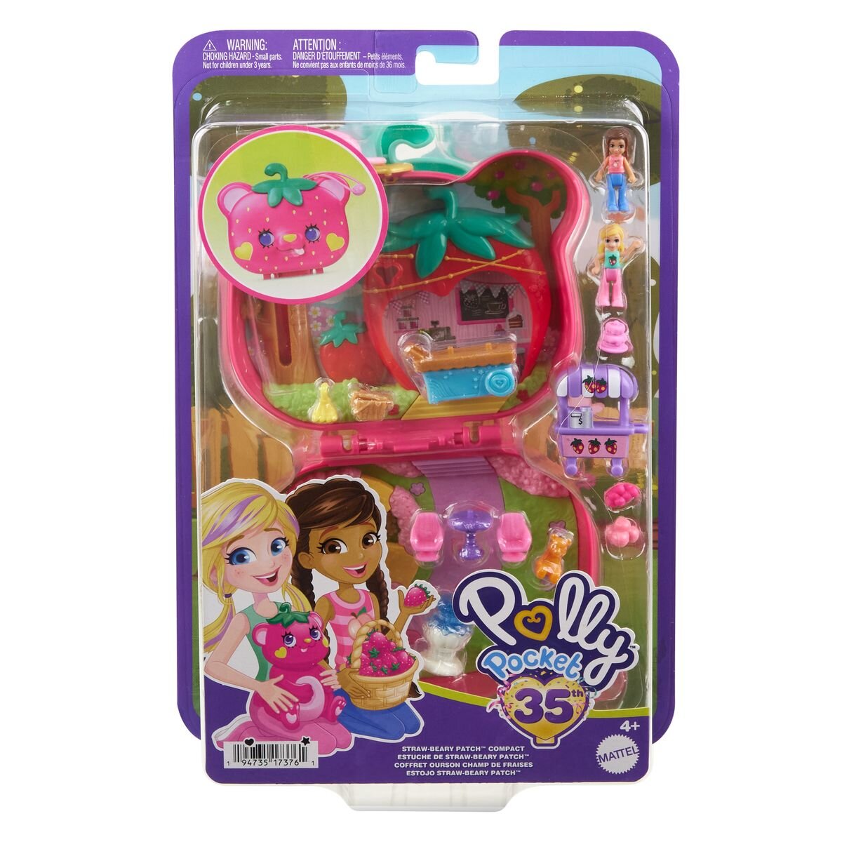 Mattel Polly Pocket Erdbeer-Bärchen Schatulle