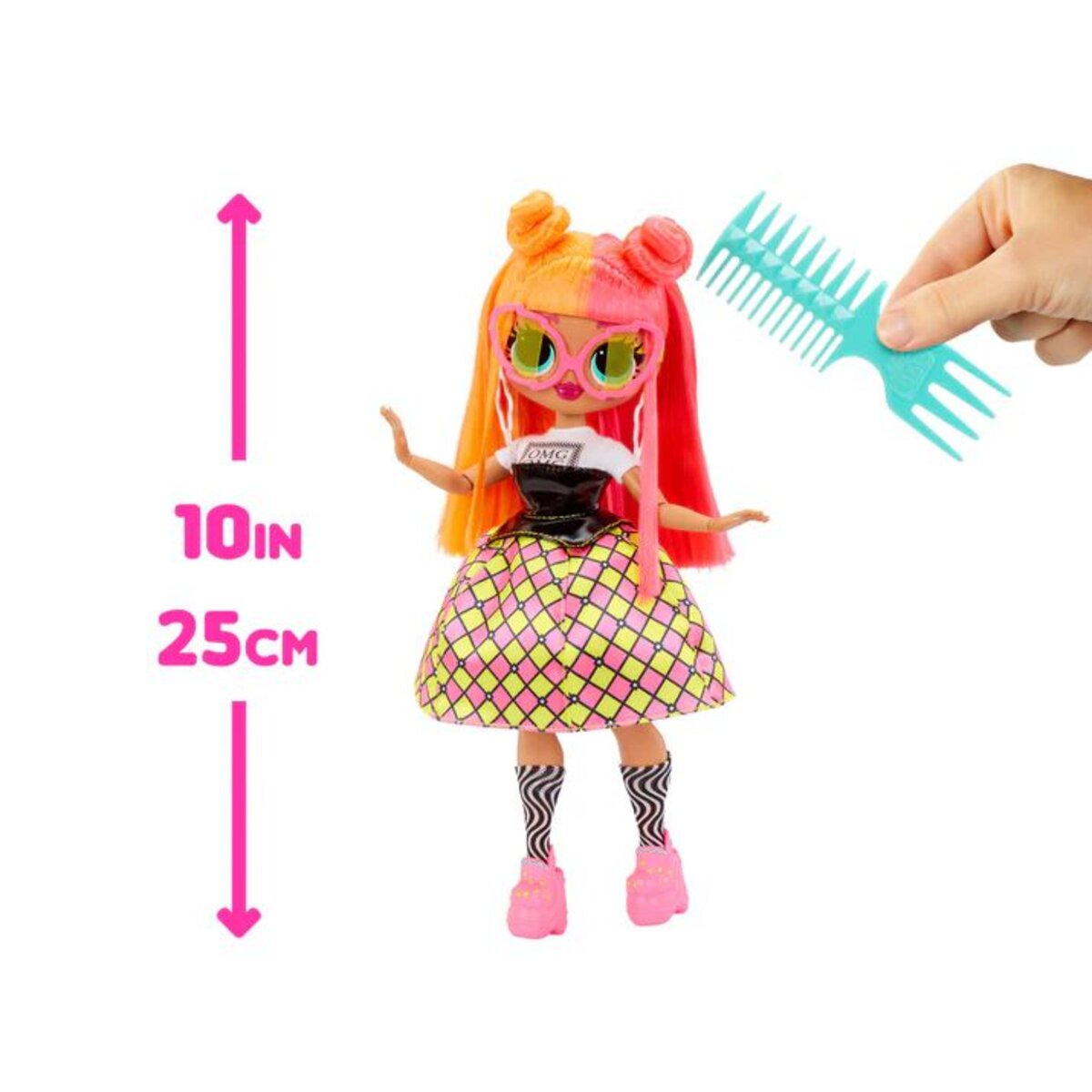 MGA Entertainment LOL Surprise OMG Neonlicious Modepuppe mit vielen Überraschungen