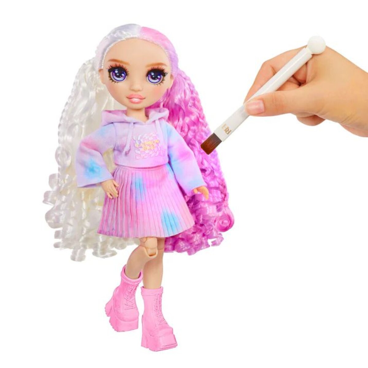 MGA Entertainment Rainbow High Watercolor & Create Theme Dolls- purple eyes