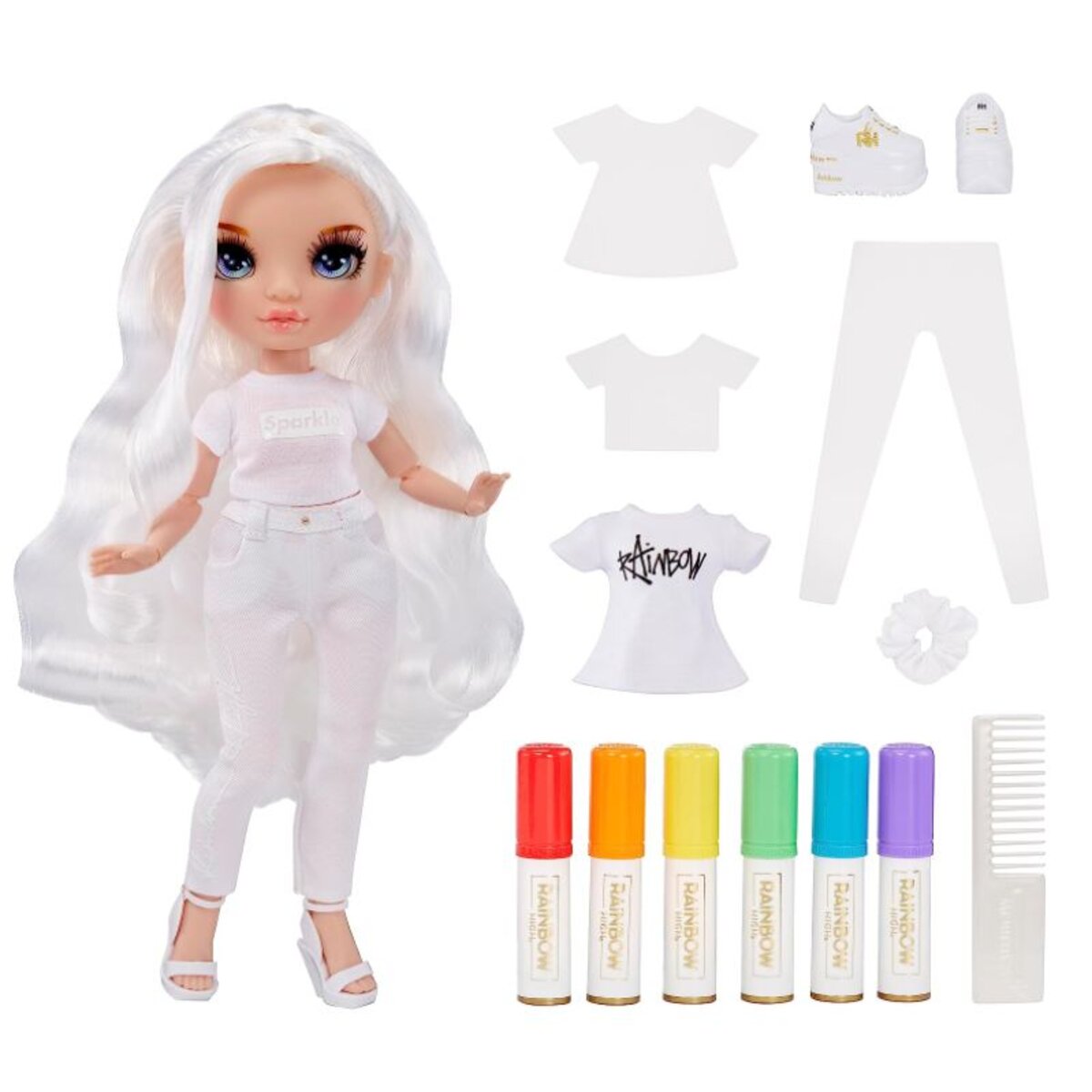 MGA Entertainment Ranbow High Color & Create DIY Puppe