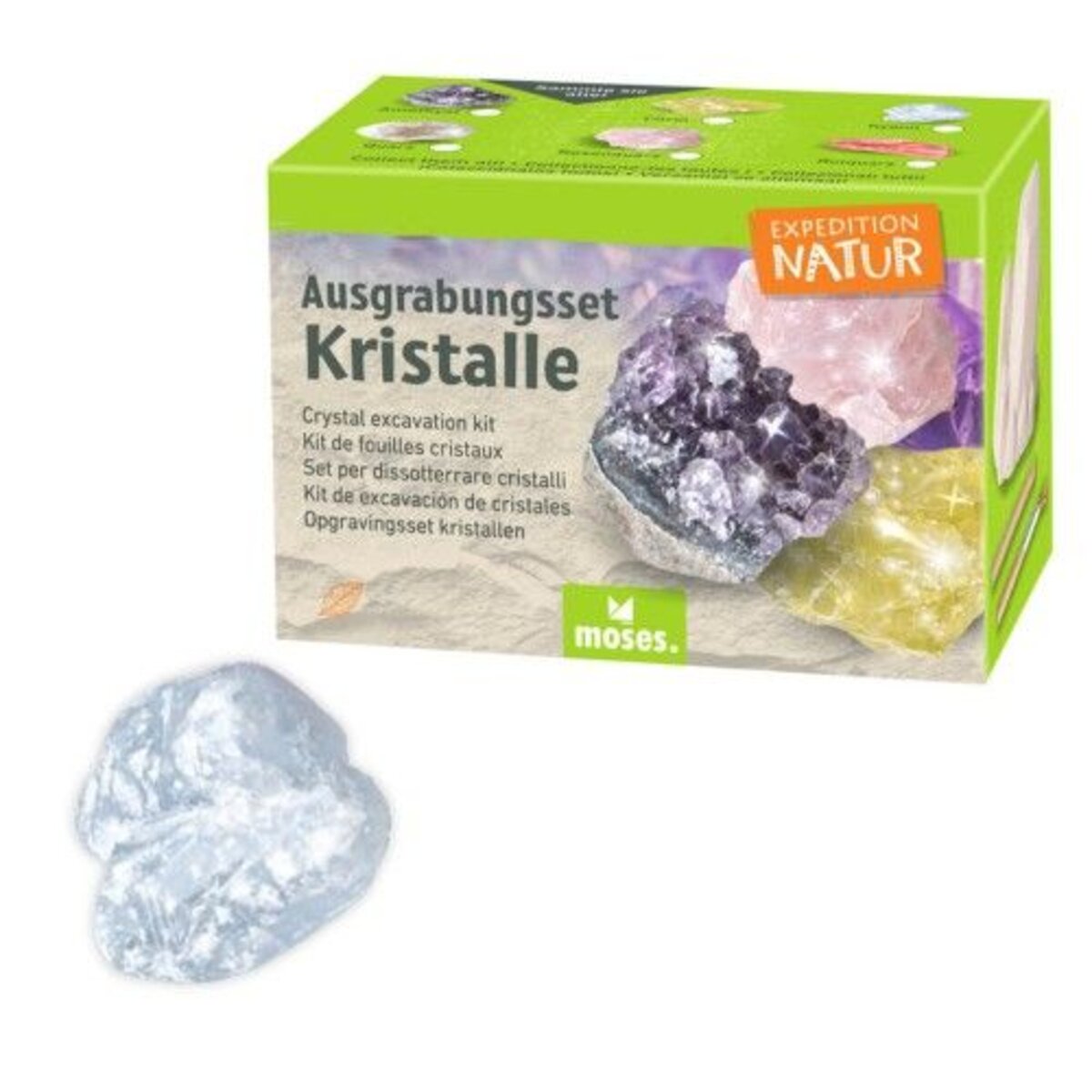 moses. Expedition Natur Ausgrabungsset Kristall, 1 Stück, 6-fach sortiert