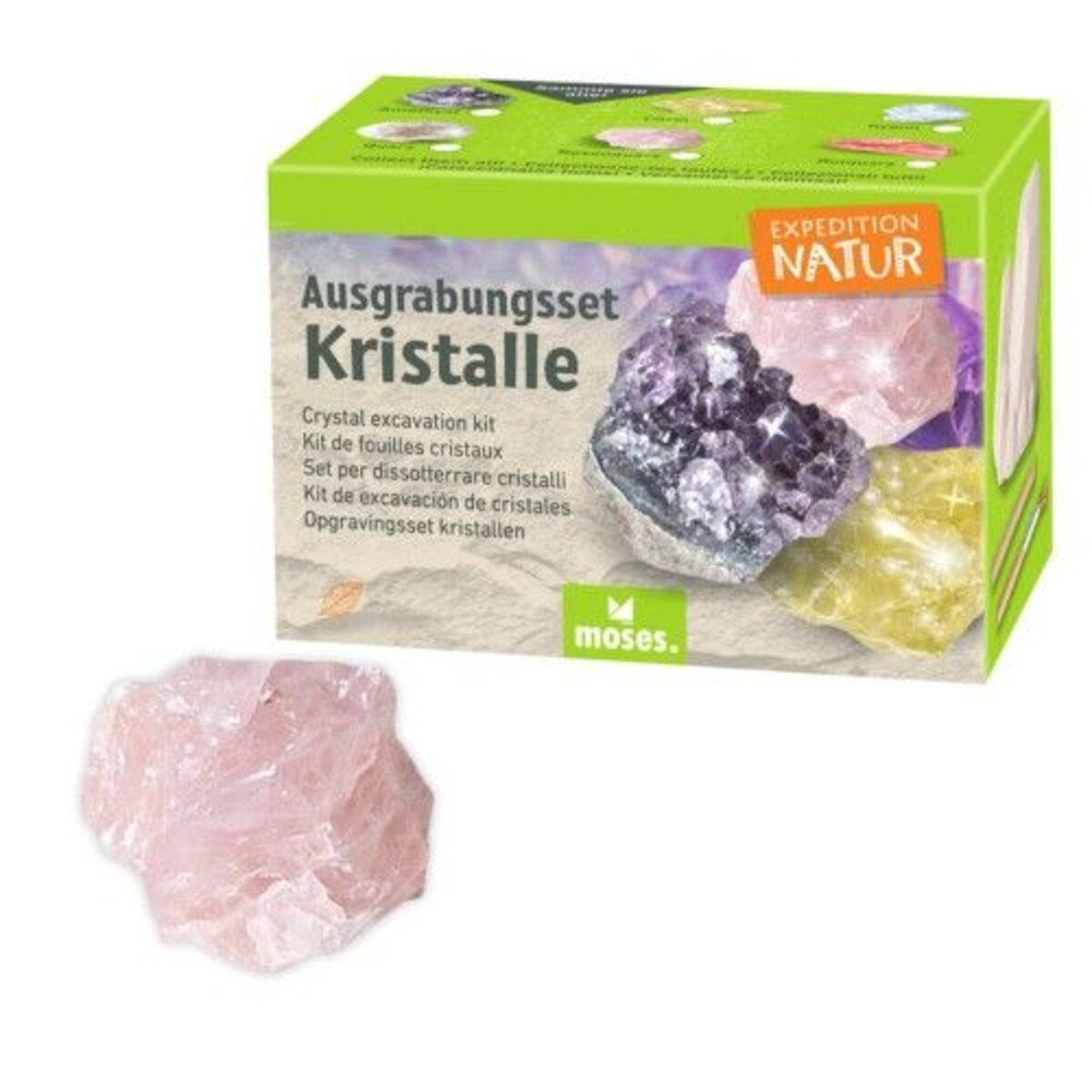 moses. Expedition Natur Ausgrabungsset Kristall, 1 Stück, 6-fach sortiert