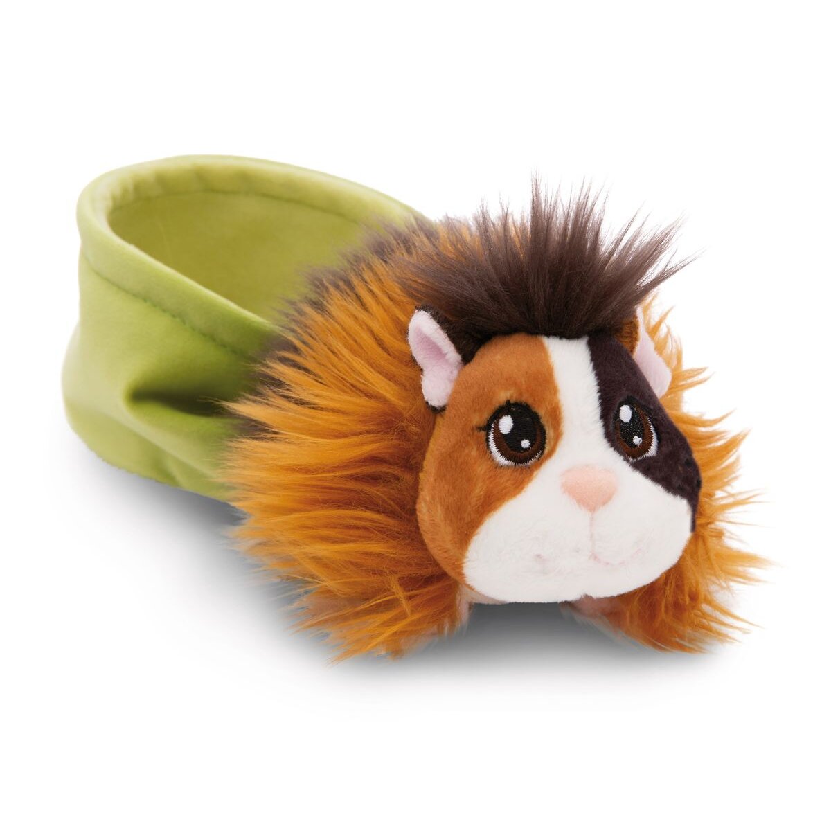 NICI Kuscheltier Meerschweinchen espresso-karamell 12cm im Körbchen grün