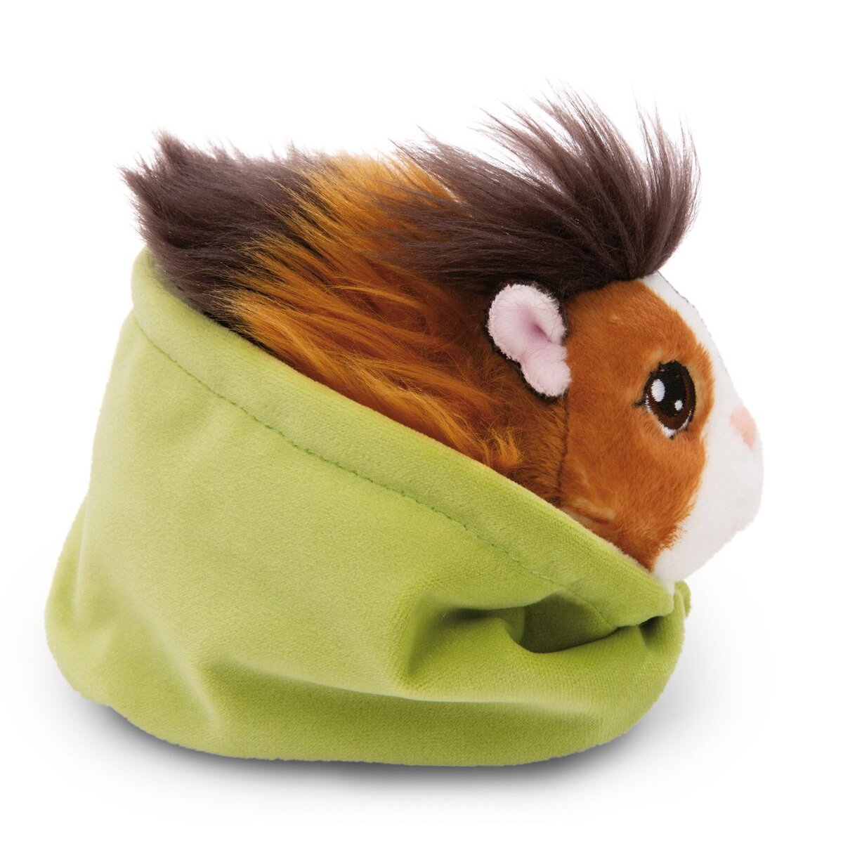 NICI Kuscheltier Meerschweinchen espresso-karamell 12cm im Körbchen grün