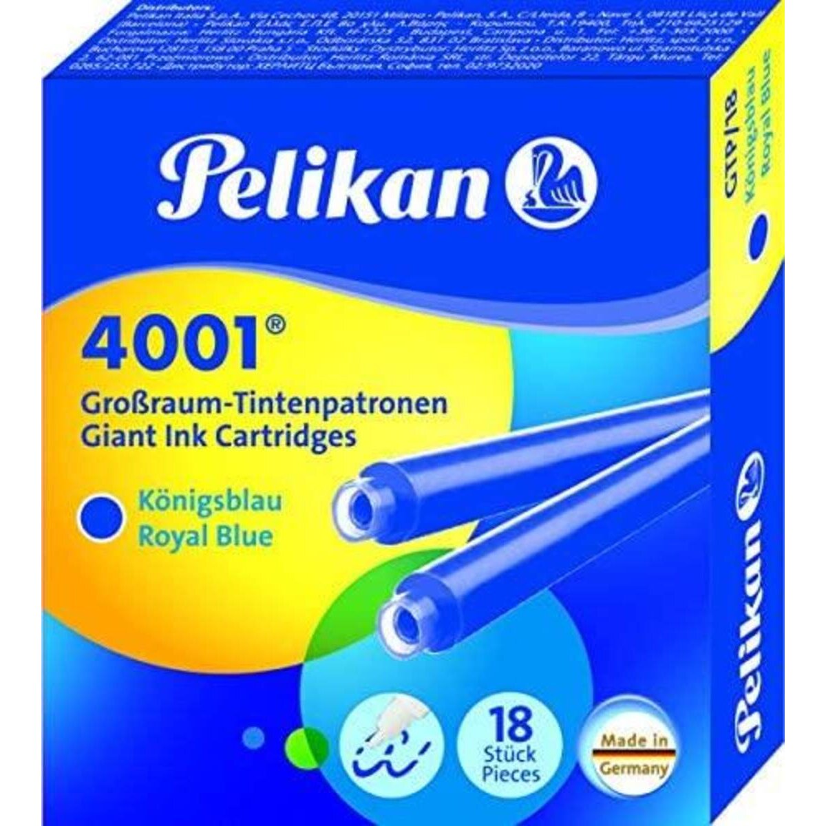 Pelikan Großraum-Tintenpatronen 4001 GTP/18, königsblau