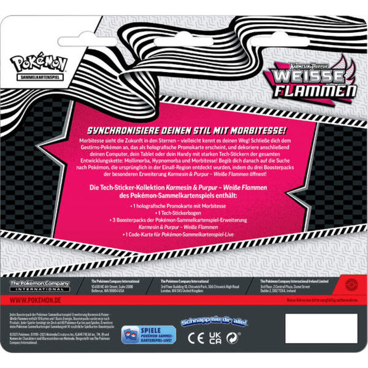 Pokemon Tech-Sticker-Kollektion Karmesin & Purpur - Weiße Flammen