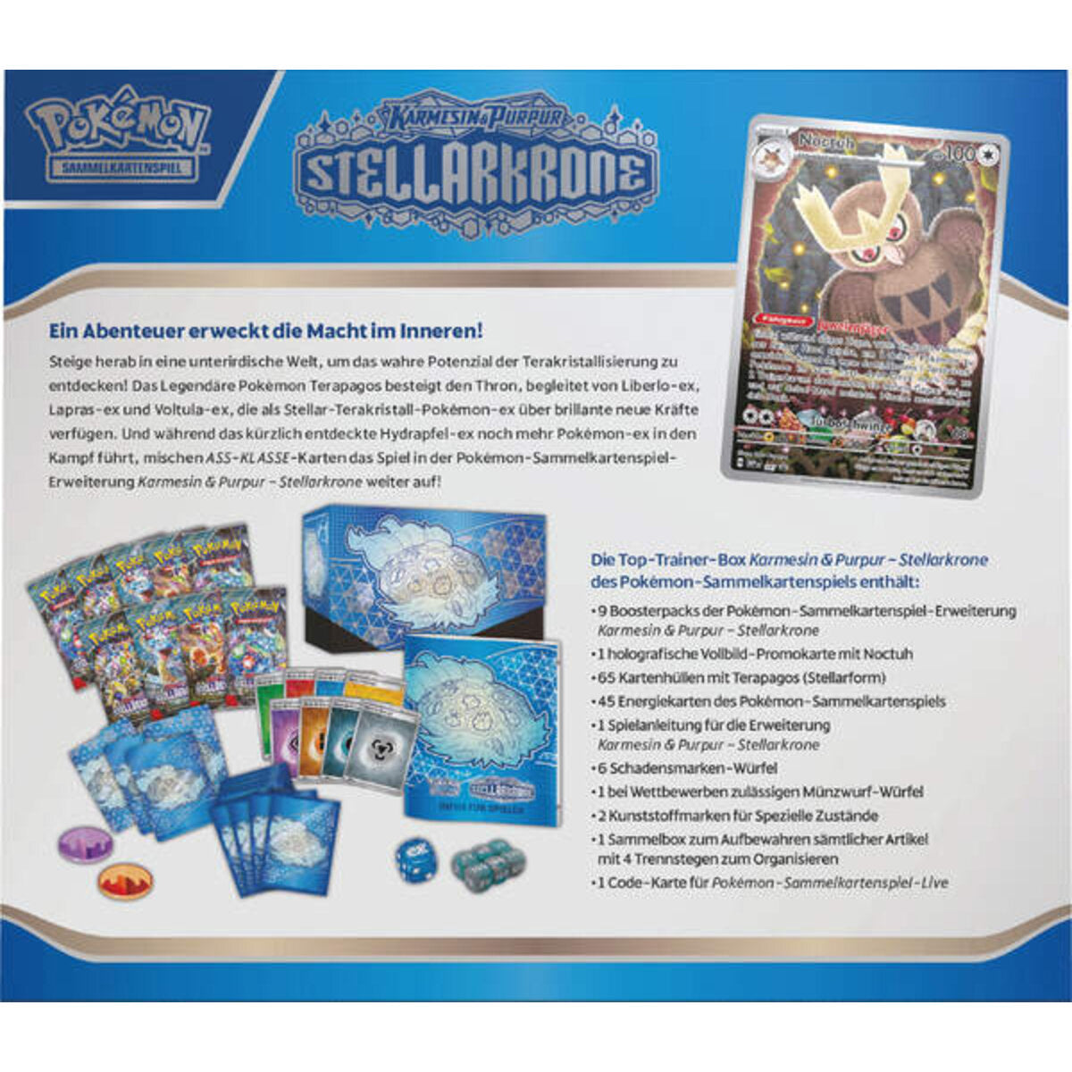 Pokemon Top-Trainer-Box Karmesin & Purpur - Stellarkrone