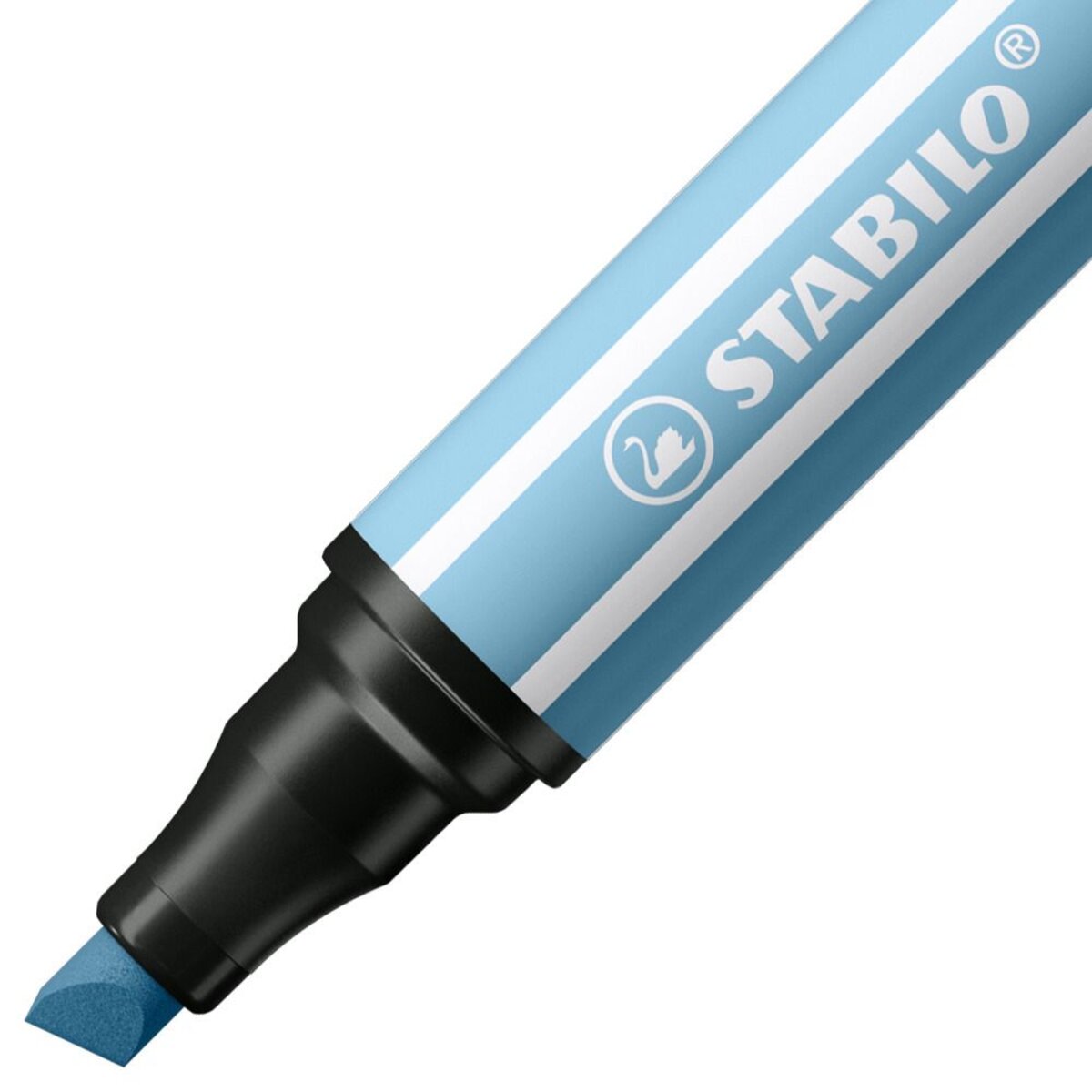 Premium-Filzstift mit dicker Keilspitze - STABILO Pen 68 MAX - Einzelstift - azurblau
