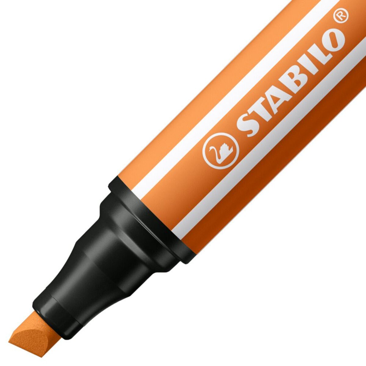 Premium-Filzstift mit dicker Keilspitze - STABILO Pen 68 MAX - Einzelstift - gelbrot