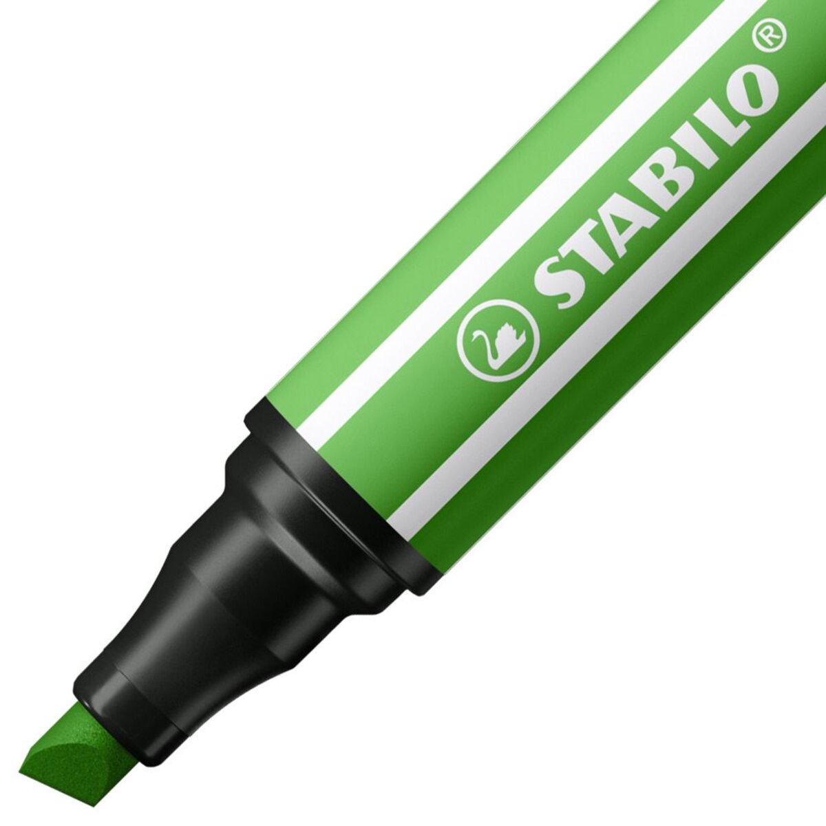 Premium-Filzstift mit dicker Keilspitze - STABILO Pen 68 MAX - Einzelstift - laubgrün