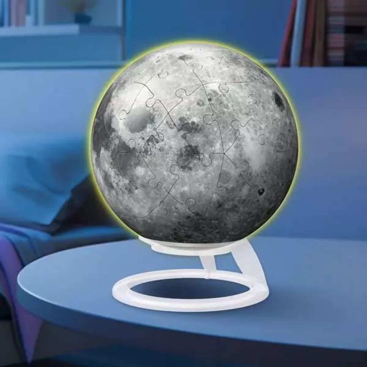 Ravensburger 3D Puzzle - Puzzle-Ball Der Mond - Glow-in-the-Dark, 73 Teile