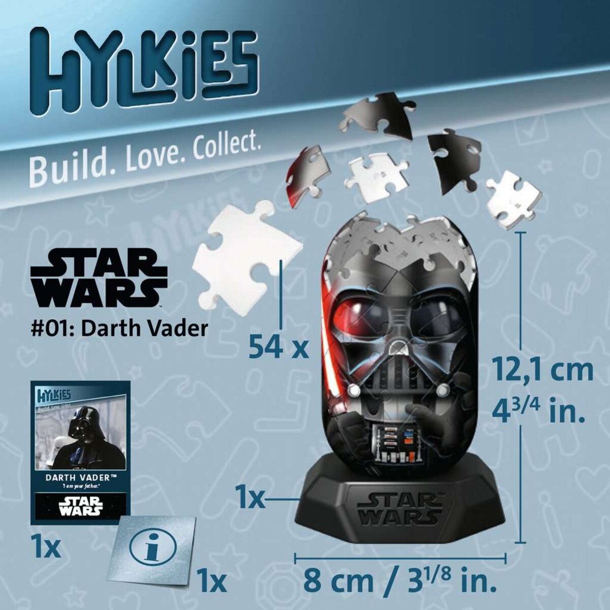 Ravensburger 3D Puzzle - Hylkies Star Wars #01 Darth Vader, 54 Teile