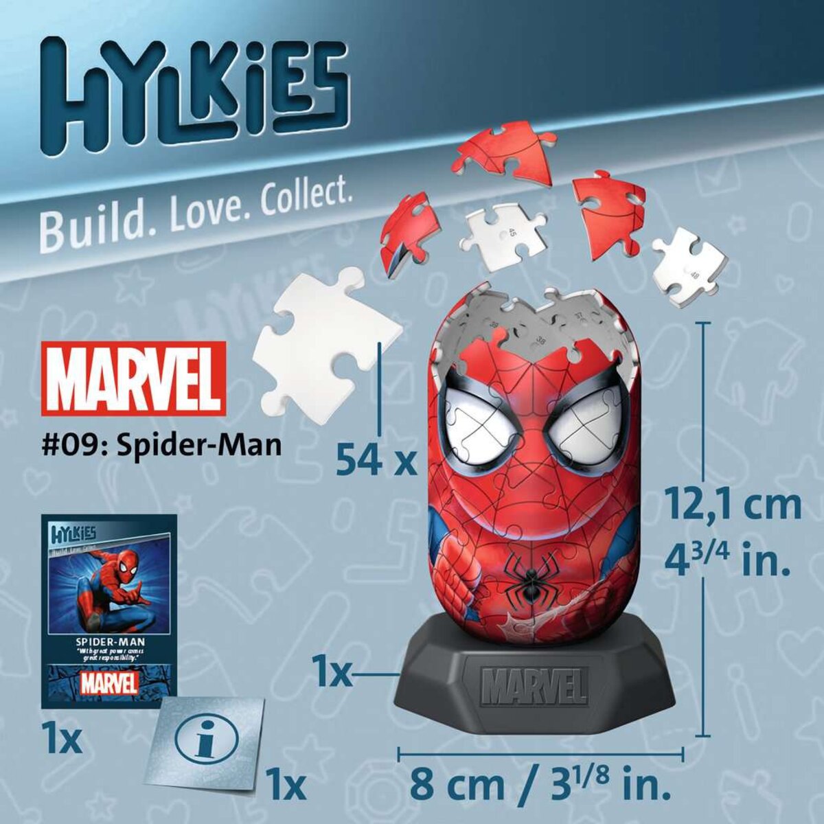 Ravensburger 3D Puzzle - Hylkies Marvel #09 Spiderman, 54 Teile