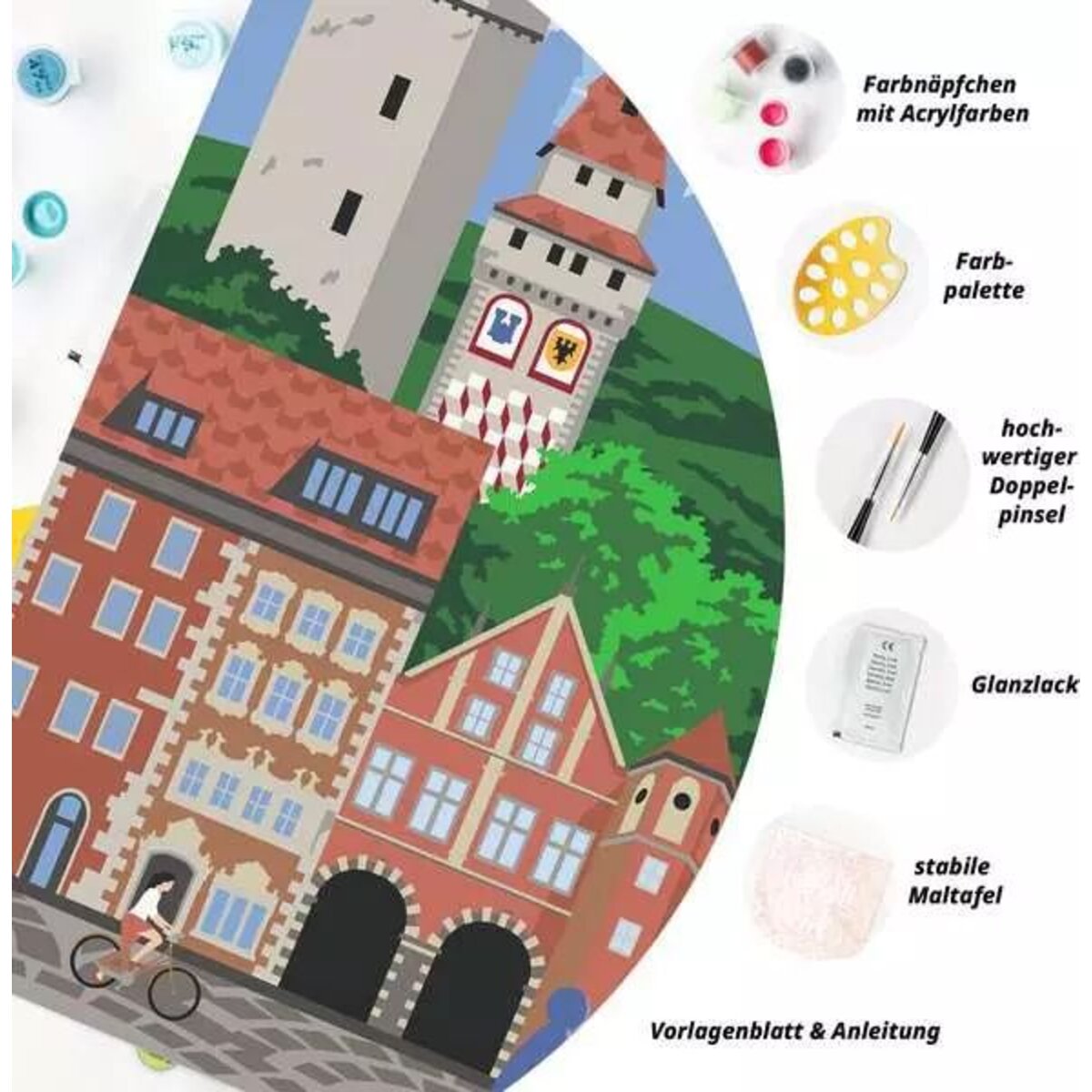 Ravensburger Malen nach Zahlen - CreArt Farbenfrohes Ravensburg