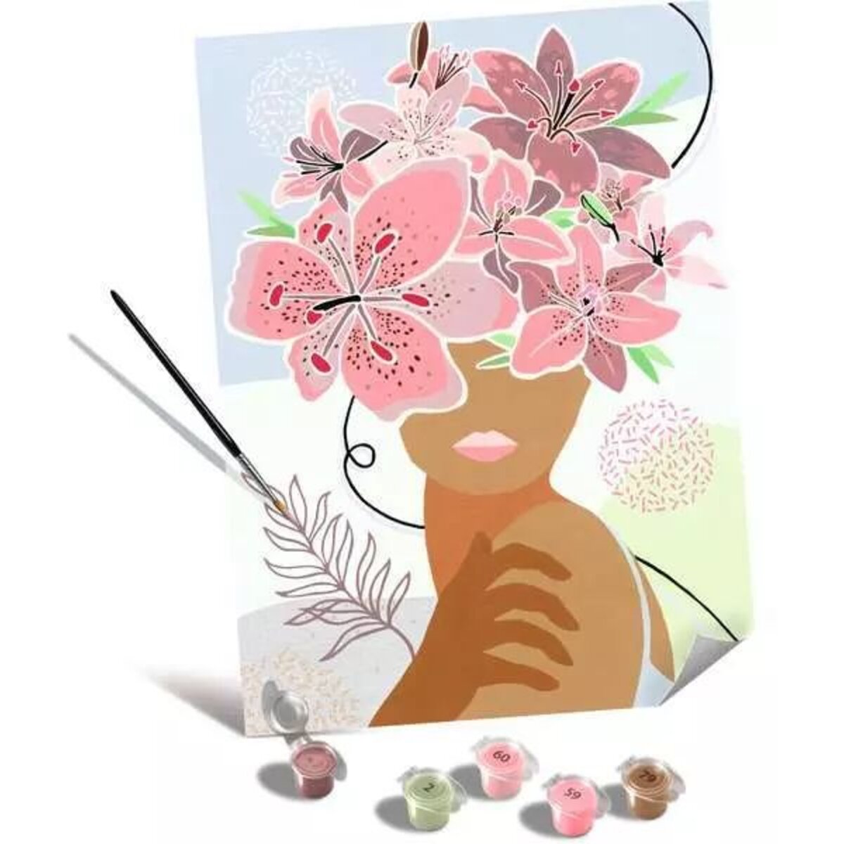 Ravensburger CreArt Malen nach Zahlen - Leinwand Flowers on my Mind / Gedankenblumen