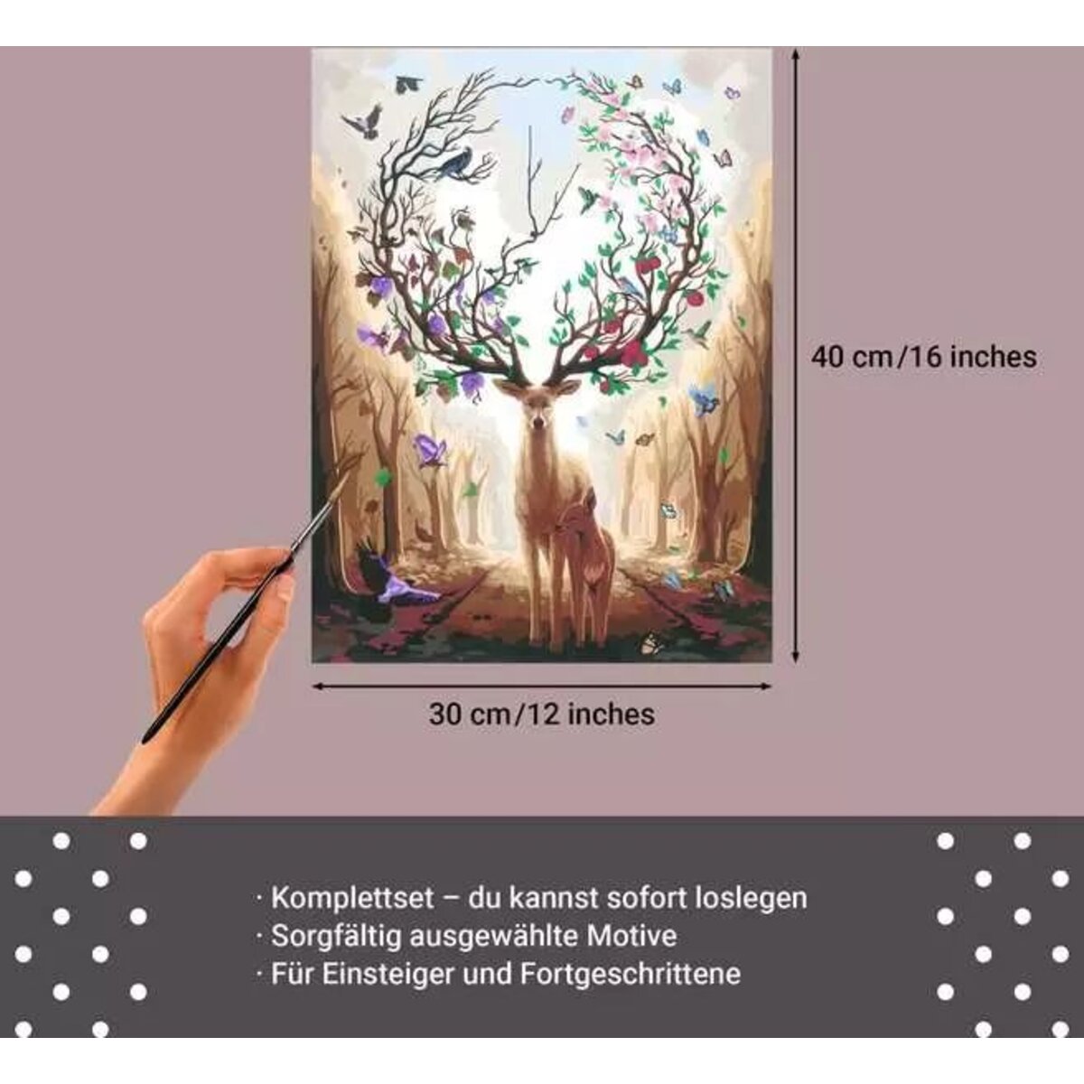 Ravensburger CreArt Malen nach Zahlen - Leinwand Magischer Hirsch