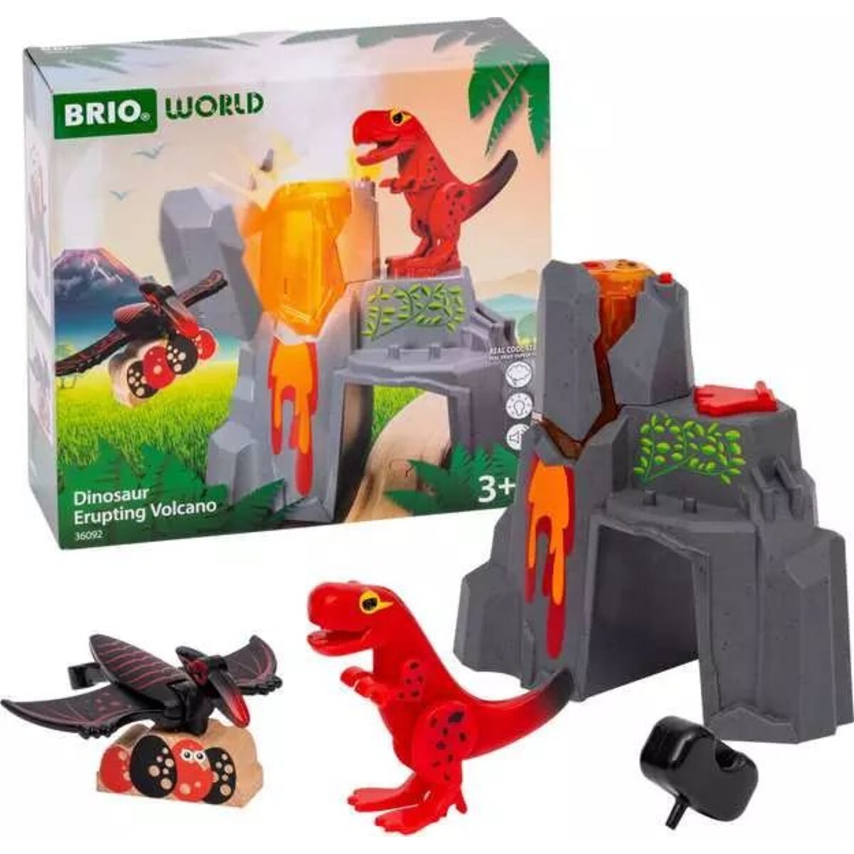 BRIO Dinosaurier-Vulkan mit Ausbruchsfunktion