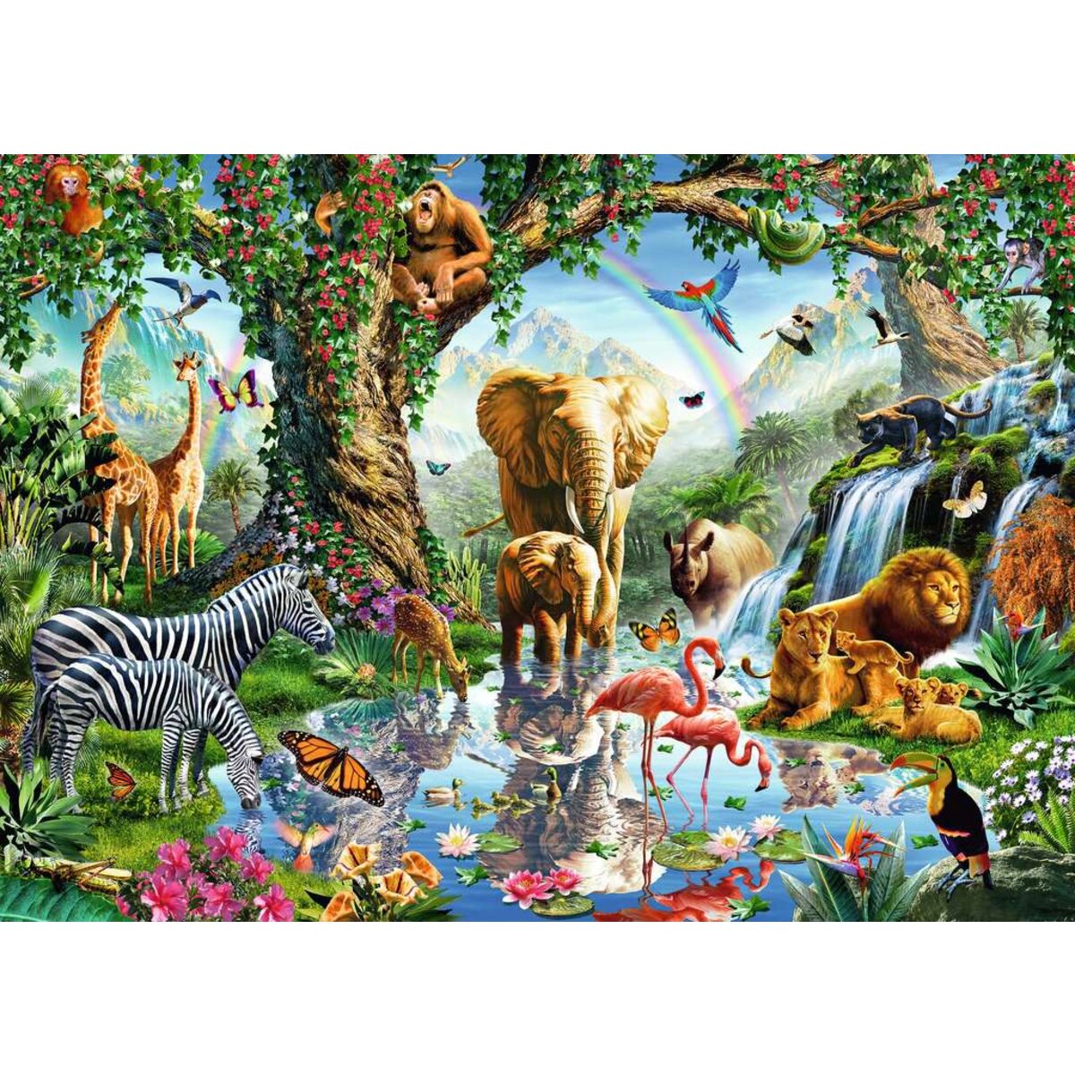 Ravensburger Puzzle - Abenteuer im Dschungel, 1000 Teile