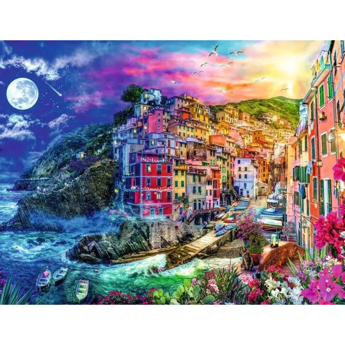 Ravensburger Puzzle - Farbenfrohe Cinque Terre, 2000 Teile
