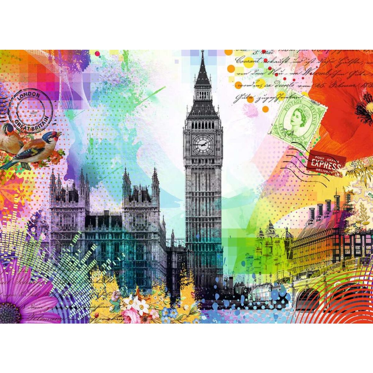 Ravensburger Puzzle - Grüße aus London, 1000 Teile