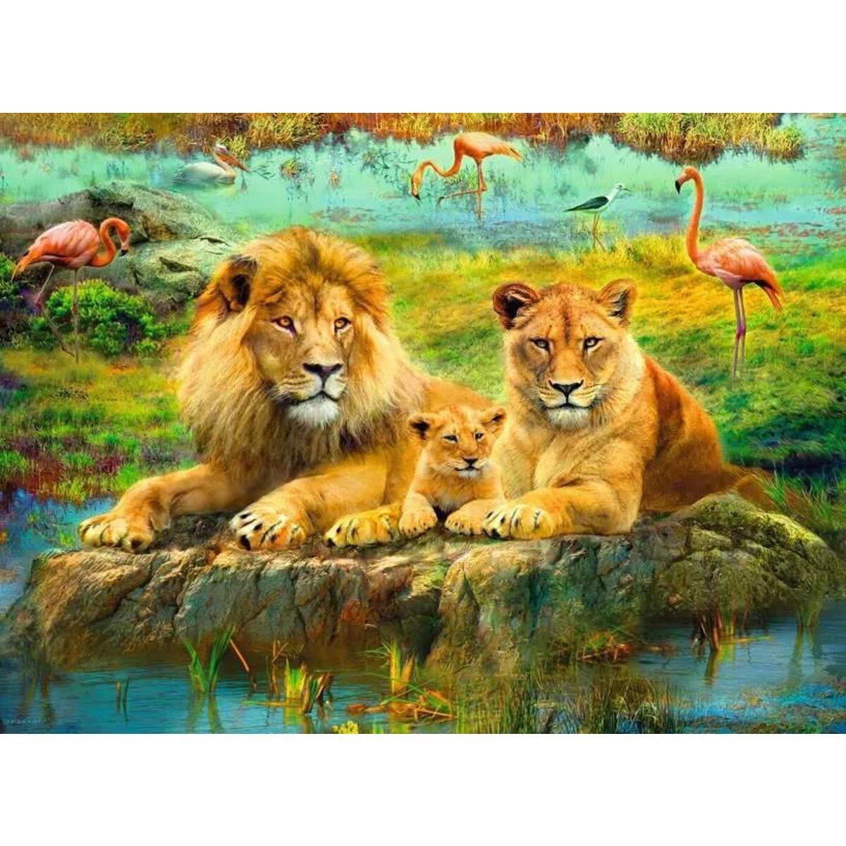 Ravensburger Puzzle - Löwen in der Savanne, 500 Teile