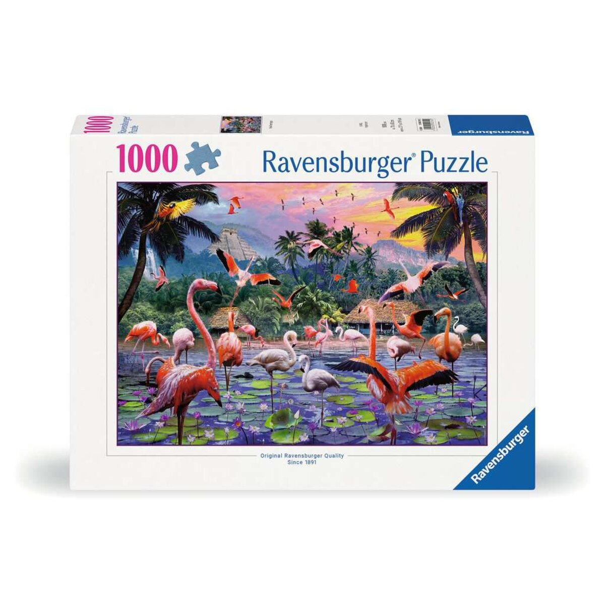 Ravensburger Puzzle - Pinke Flamingos, 1000 Teile