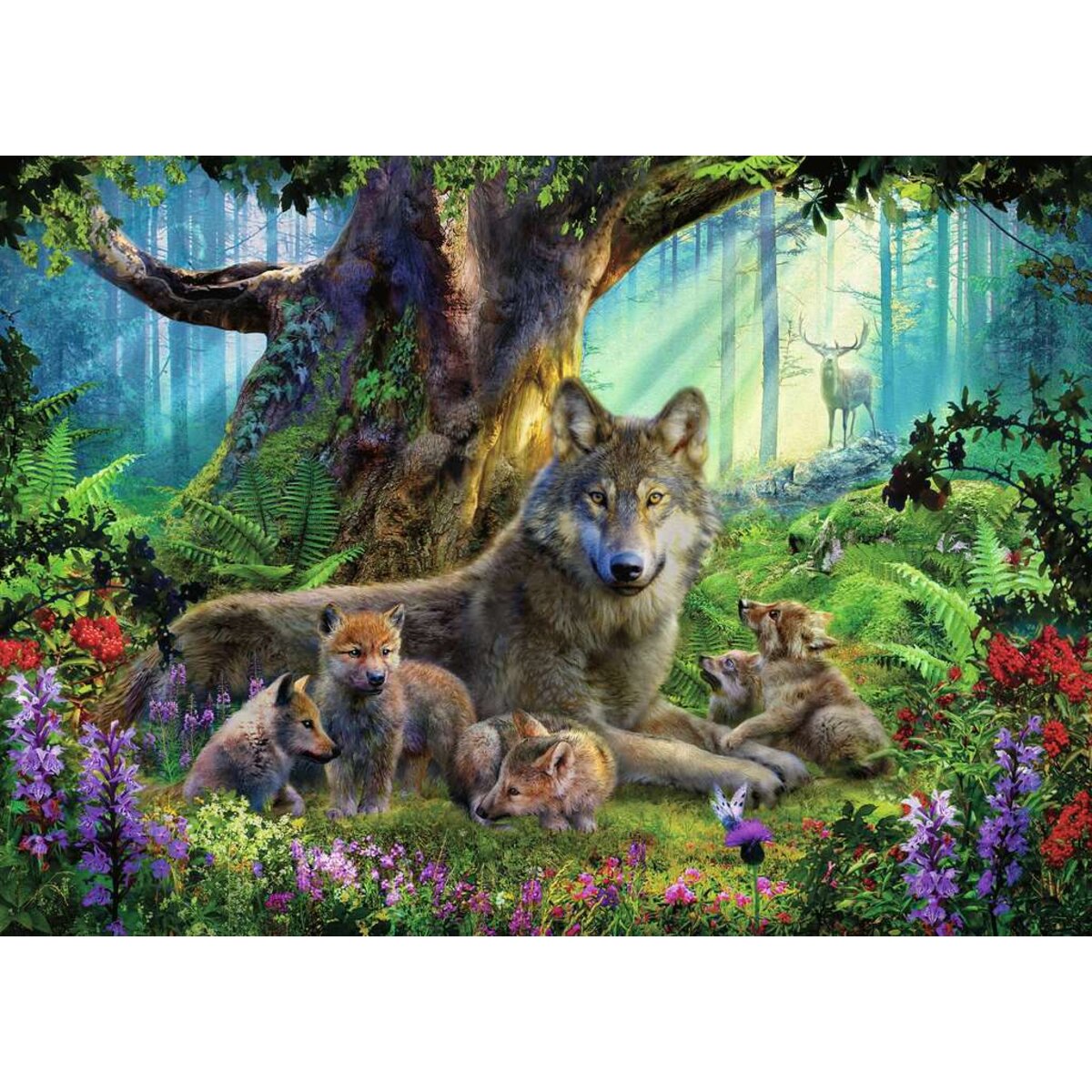 Ravensburger Puzzle - Wölfe im Wald, 1000 Teile