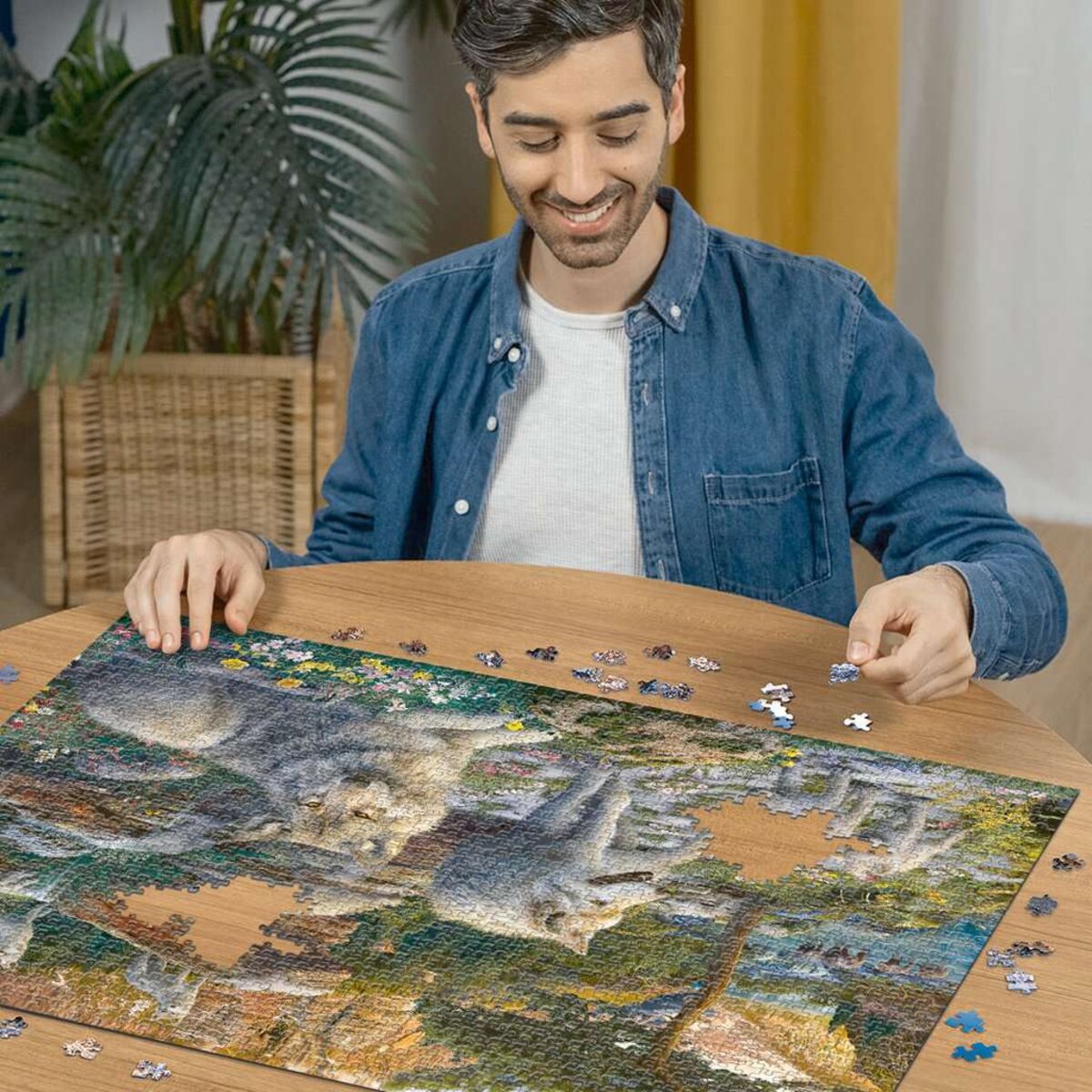 Ravensburger Puzzle - Wolfsrudel im Frühlingserwachen, 1500 Teile