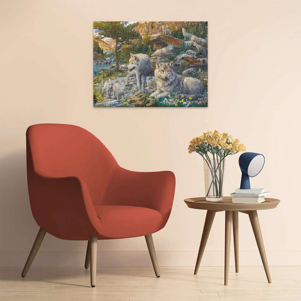 Ravensburger Puzzle - Wolfsrudel im Frühlingserwachen, 1500 Teile
