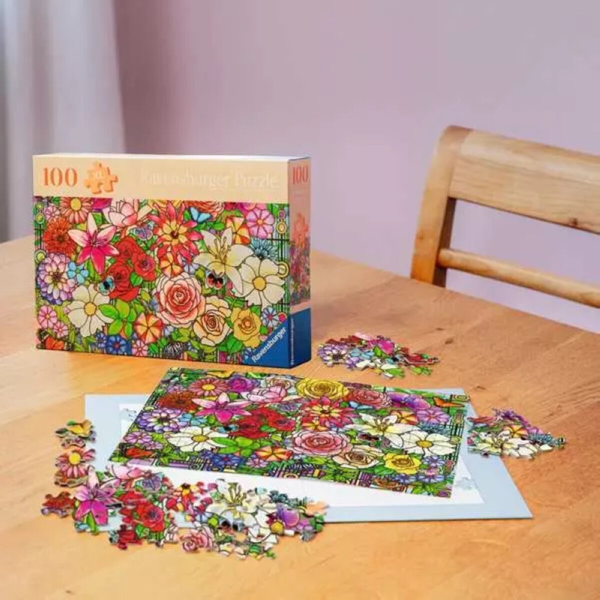 Ravensburger Puzzle 100 Teile Blumenfenster 30 x 22 cm
