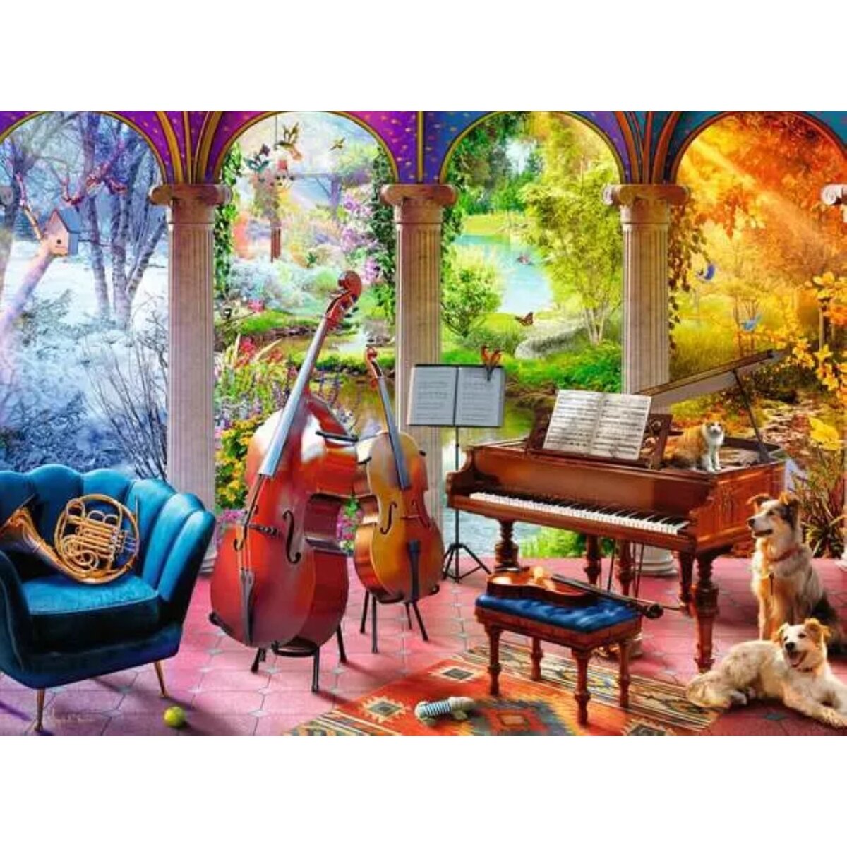 Ravensburger Puzzle 100 Teile Musikalische Jahreszeiten 30 x 22 cm