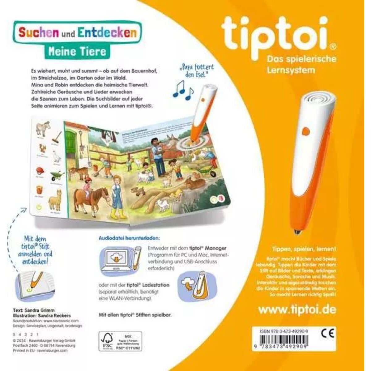 Ravensburger tiptoi® Suchen und Entdecken: Meine Tiere