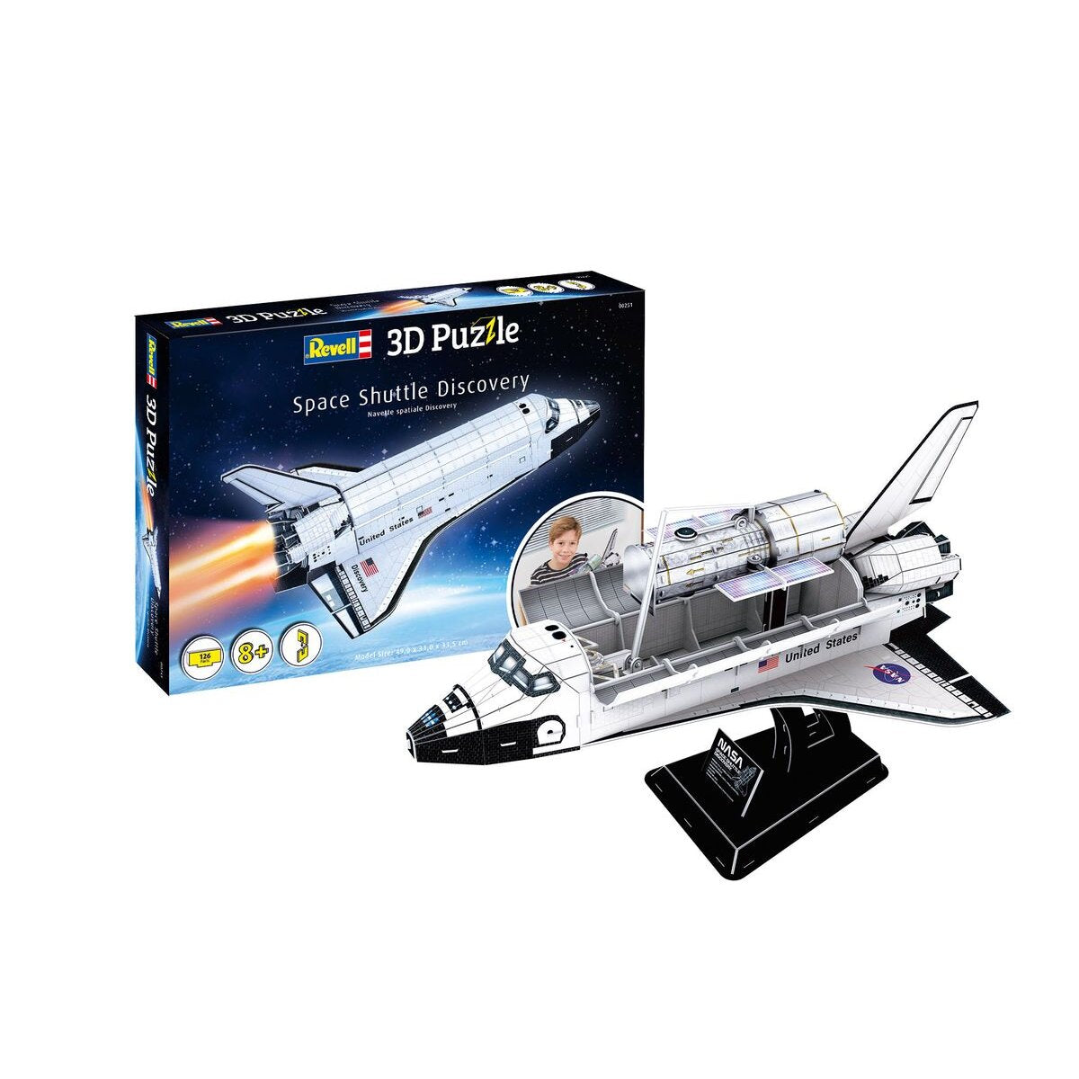 Revell 3D Puzzle - Space Shuttle Discovery, 126 Teile